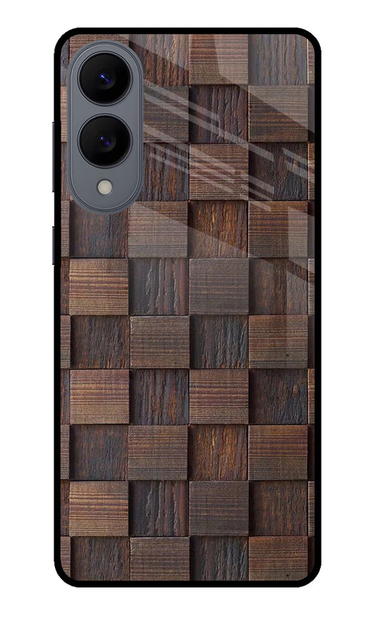 Wooden Cube Design Samsung S25 Edge Glass Case