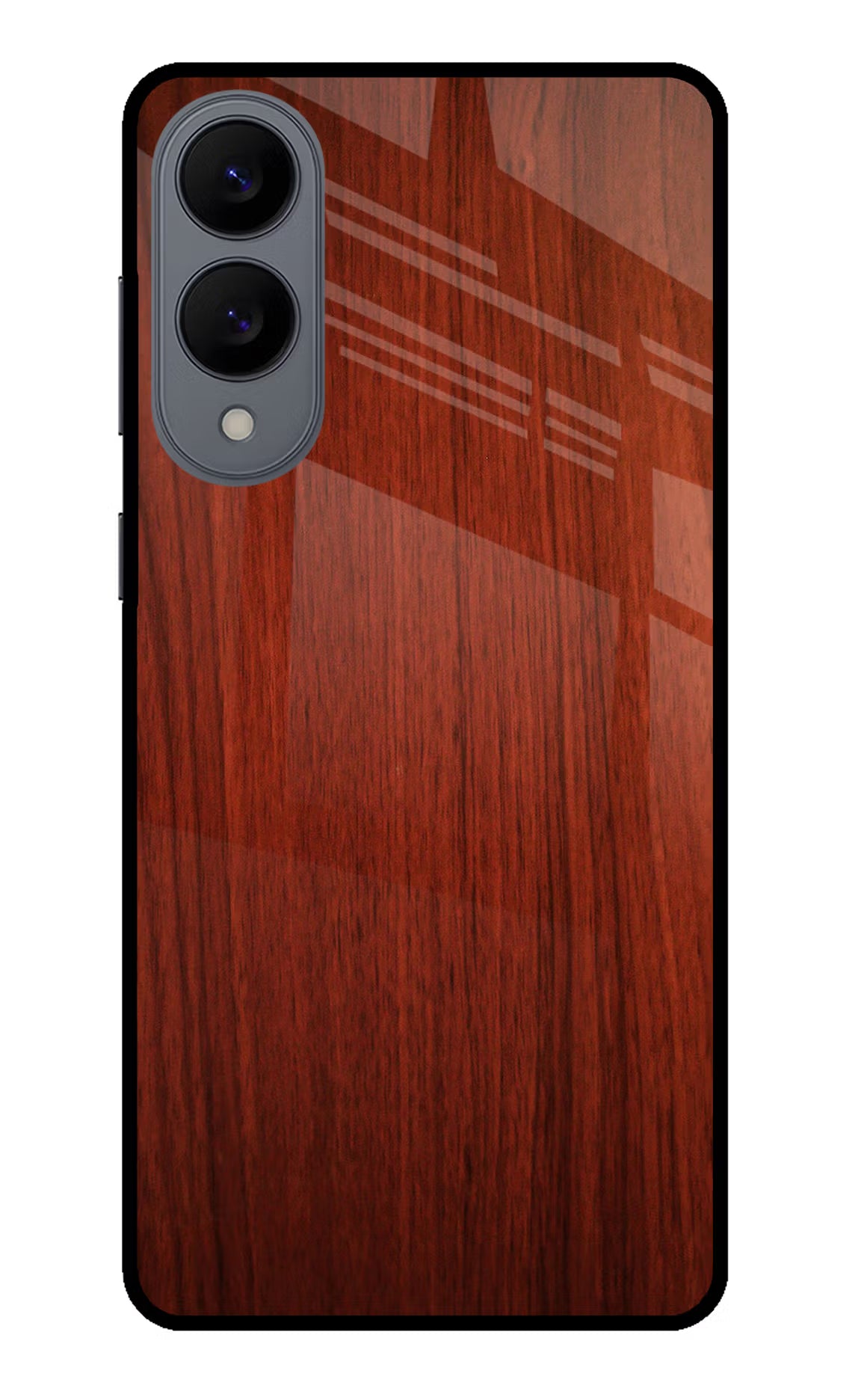 Wooden Plain Pattern Samsung S25 Edge Glass Case Back Cover by Casekaro