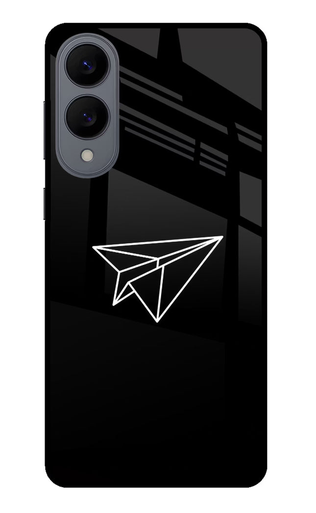 Paper Plane White Samsung S25 Edge Glass Case