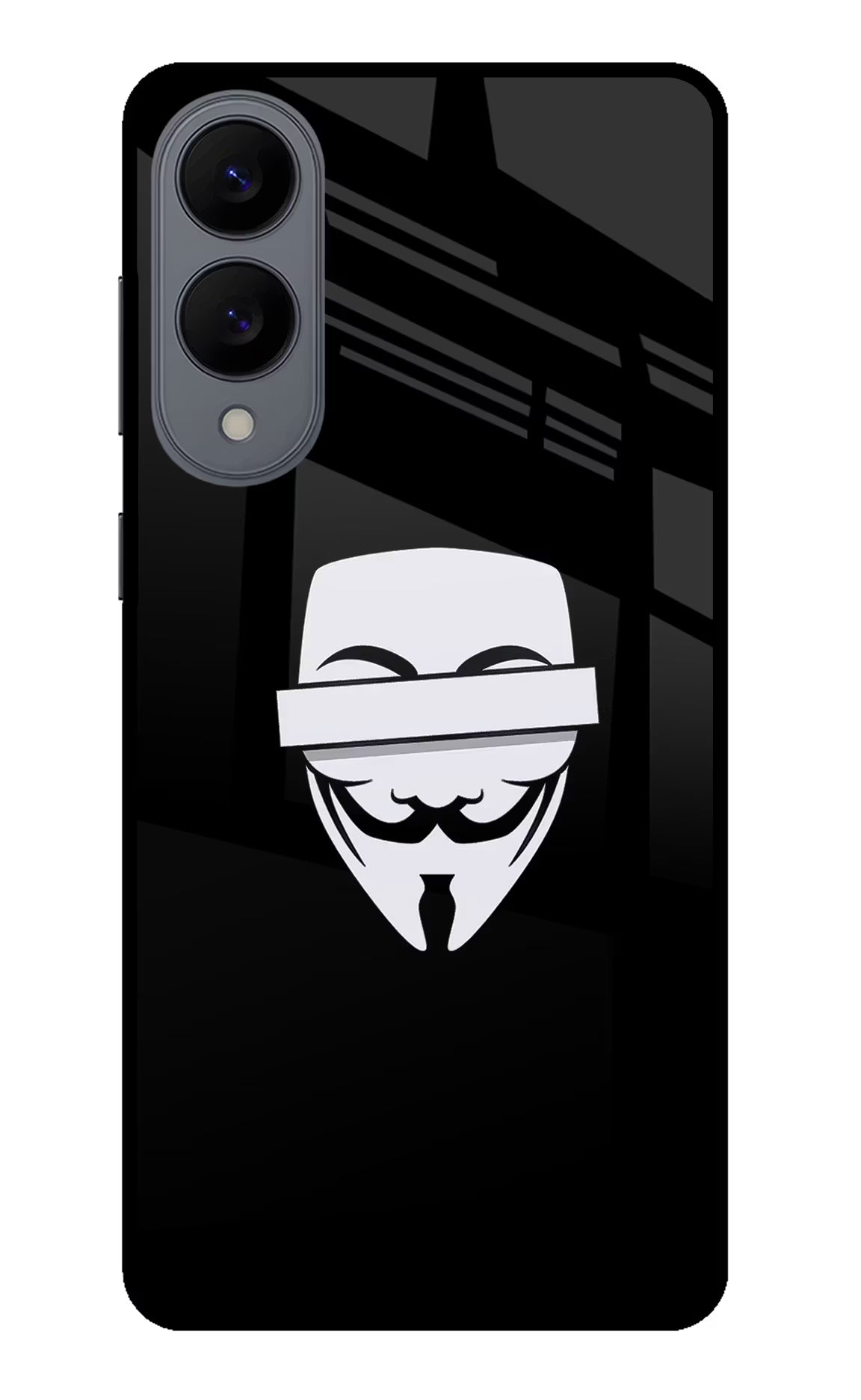 Anonymous Face Samsung S25 Edge Glass Case Back Cover by Casekaro