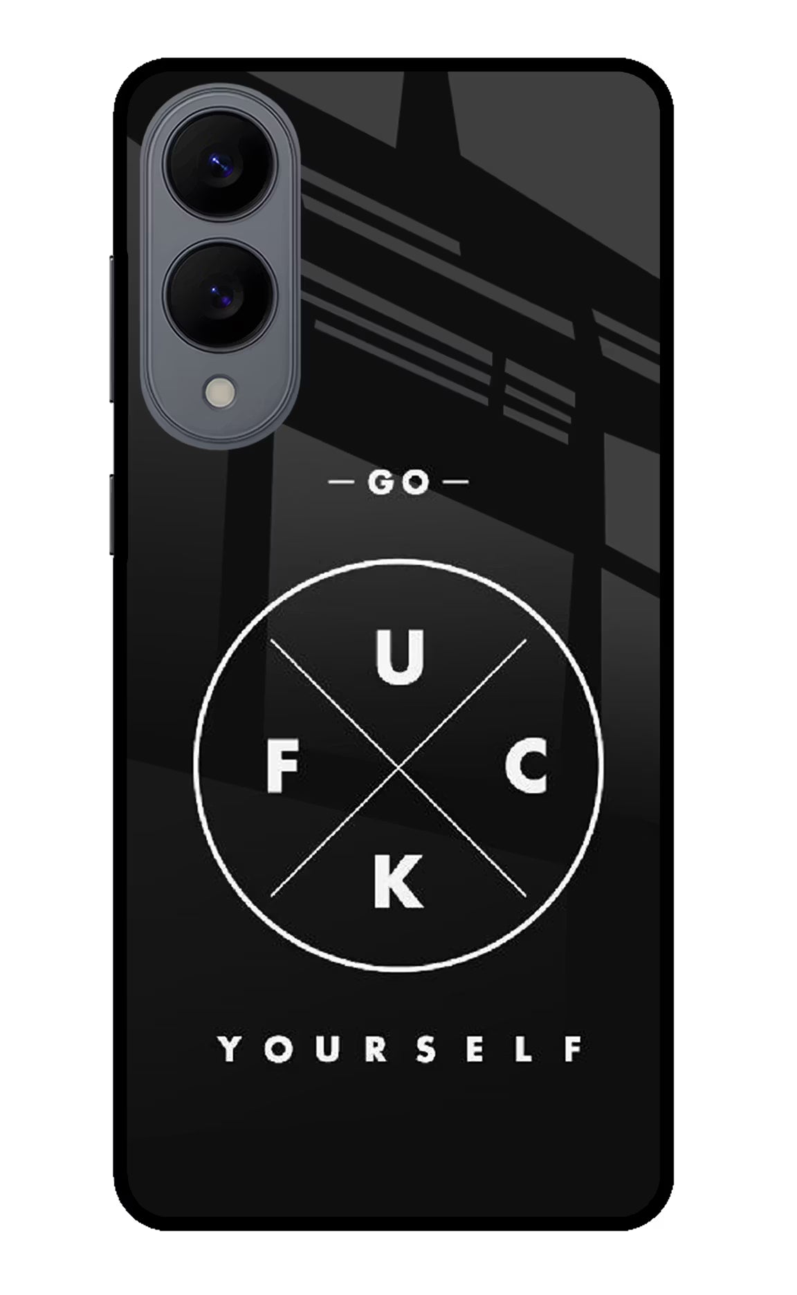 Go Fuck Yourself Samsung S25 Edge Glass Case Back Cover by Casekaro