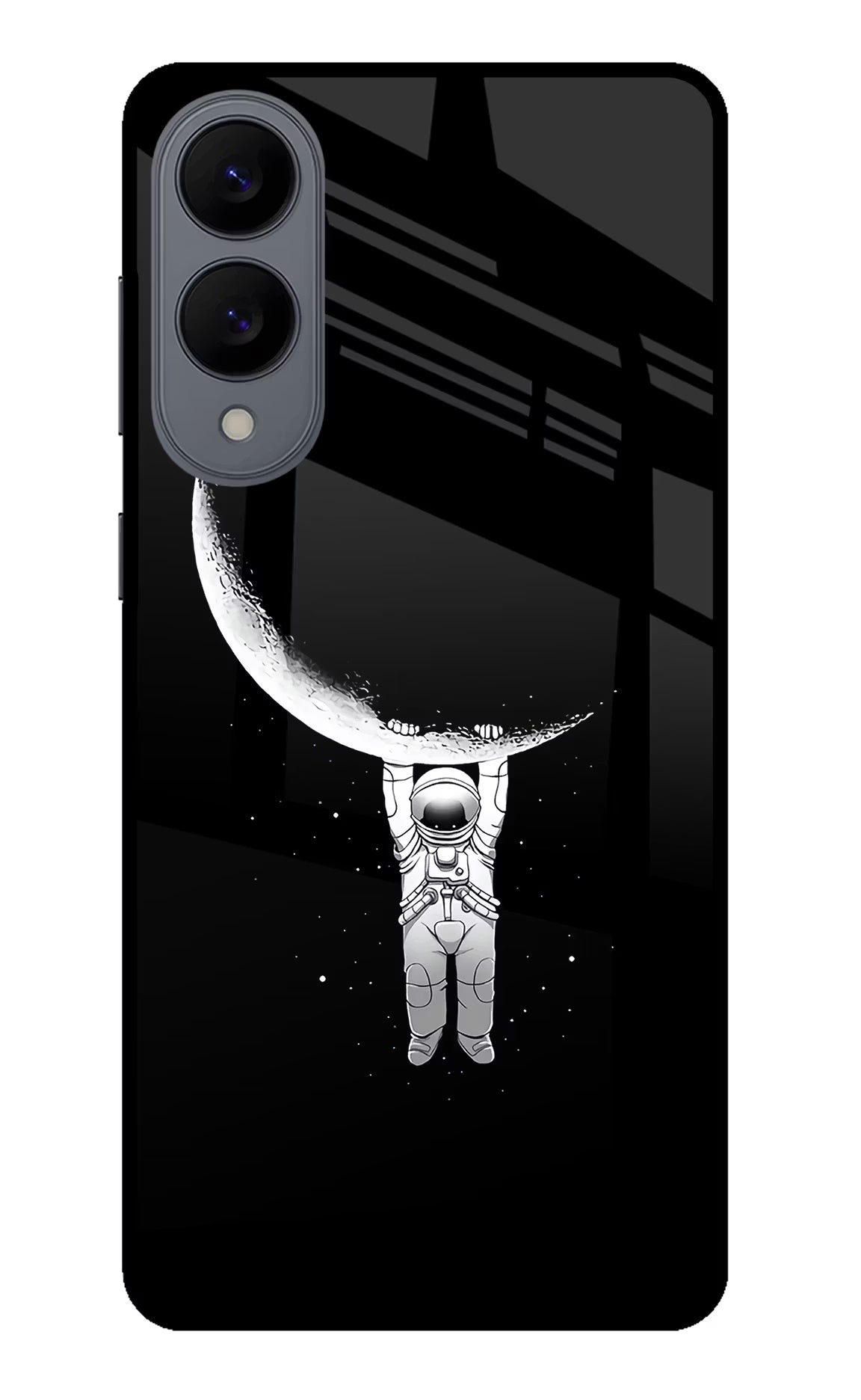 Moon Space Samsung S25 Edge Glass Case Back Cover by Casekaro