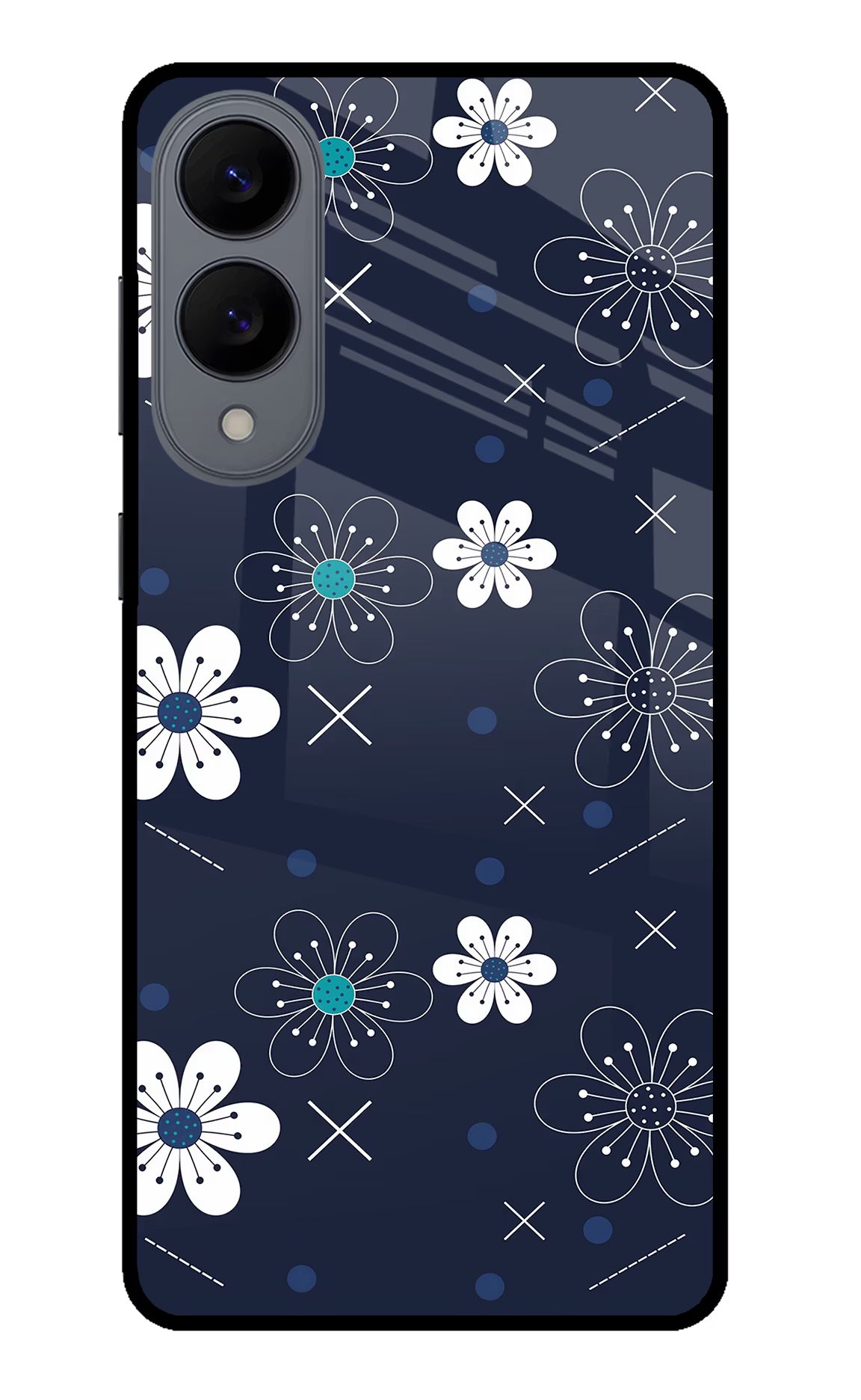 Flowers Samsung S25 Edge Glass Case Back Cover by Casekaro