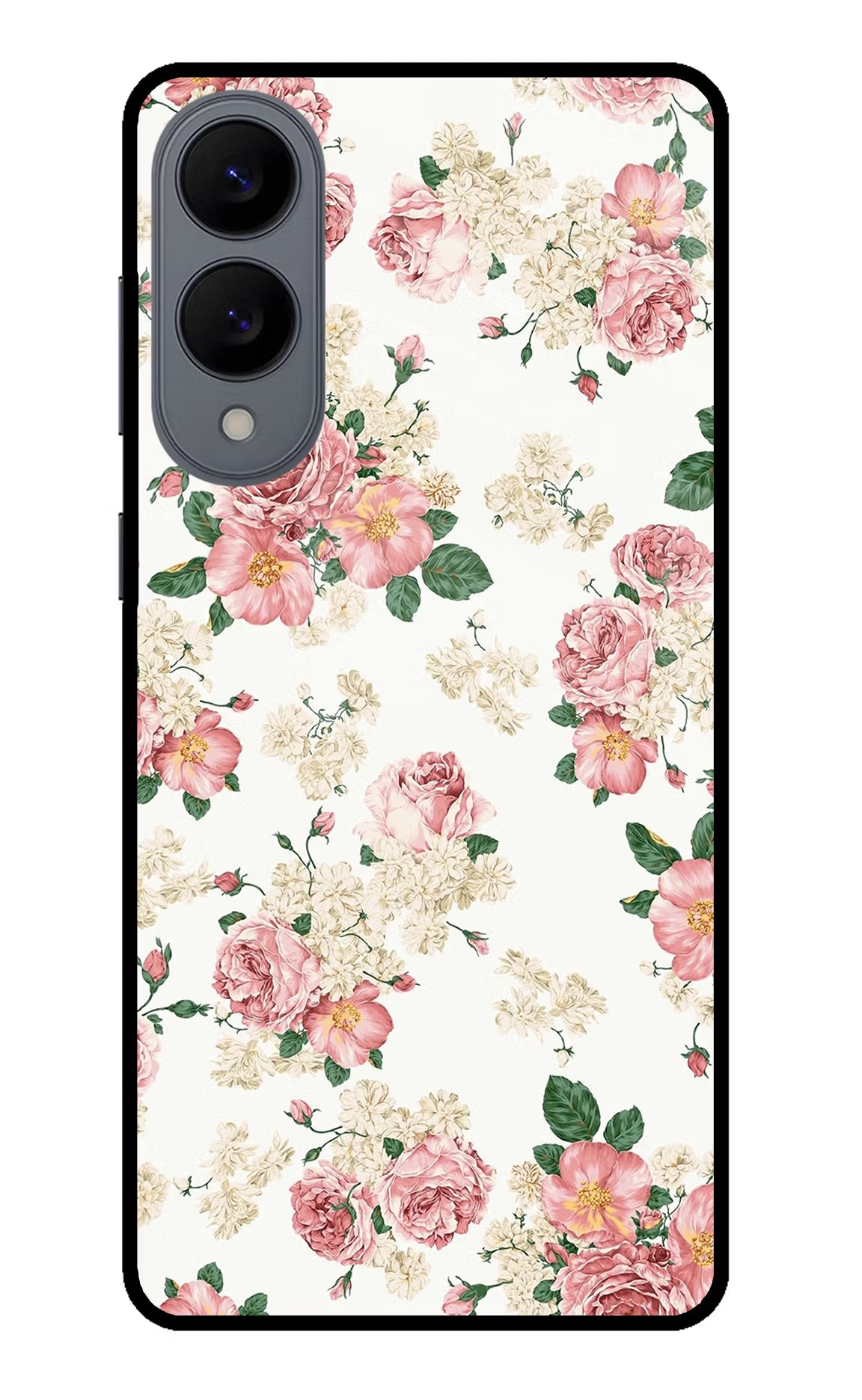 Flowers Samsung S25 Edge Glass Case Back Cover by Casekaro