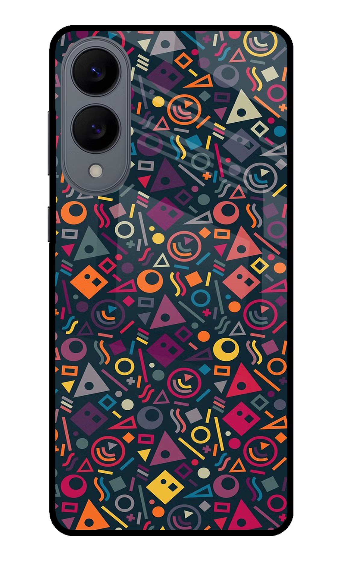 Geometric Abstract Samsung S25 Edge Glass Case Back Cover by Casekaro