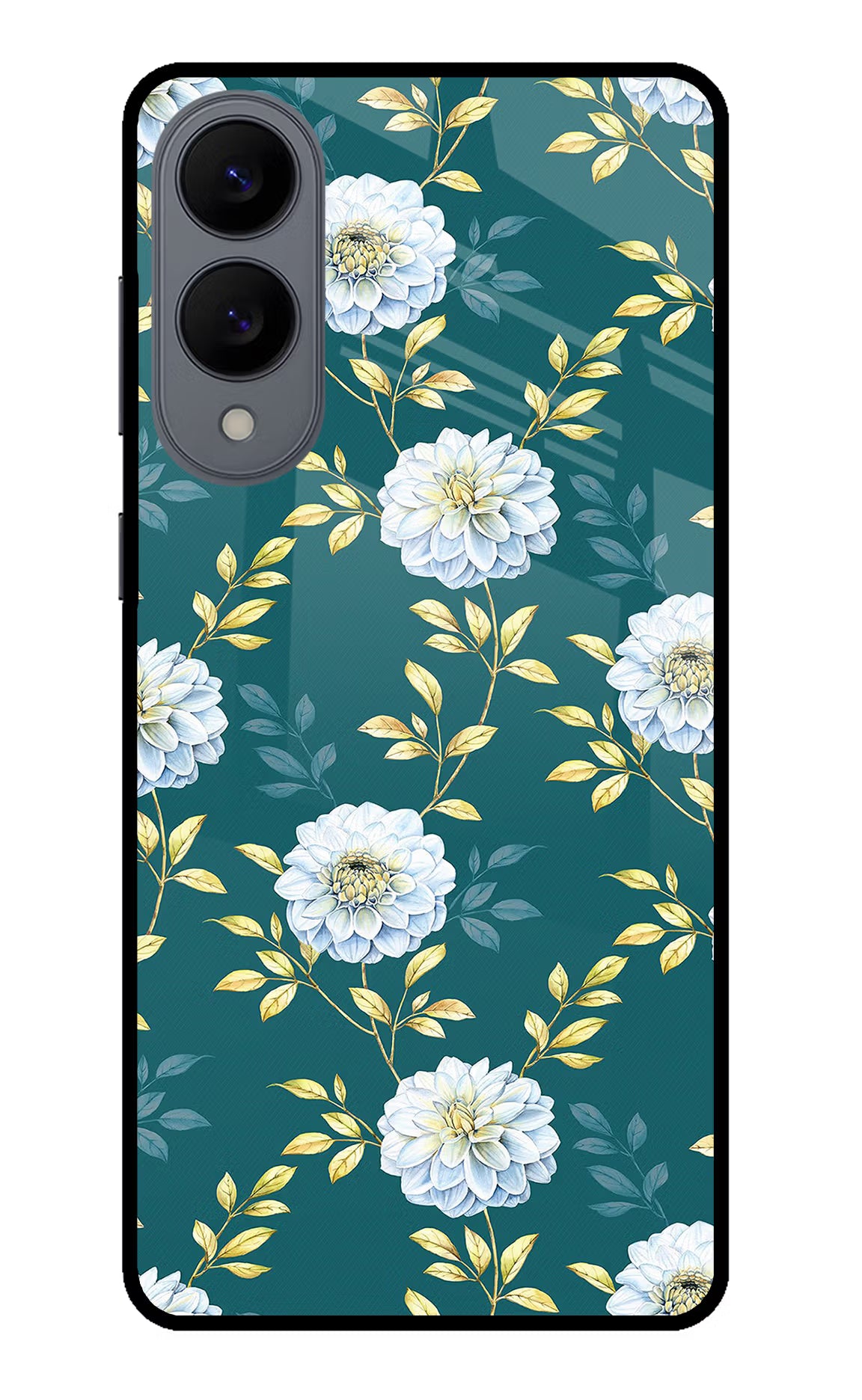 Flowers Samsung S25 Edge Glass Case Back Cover by Casekaro
