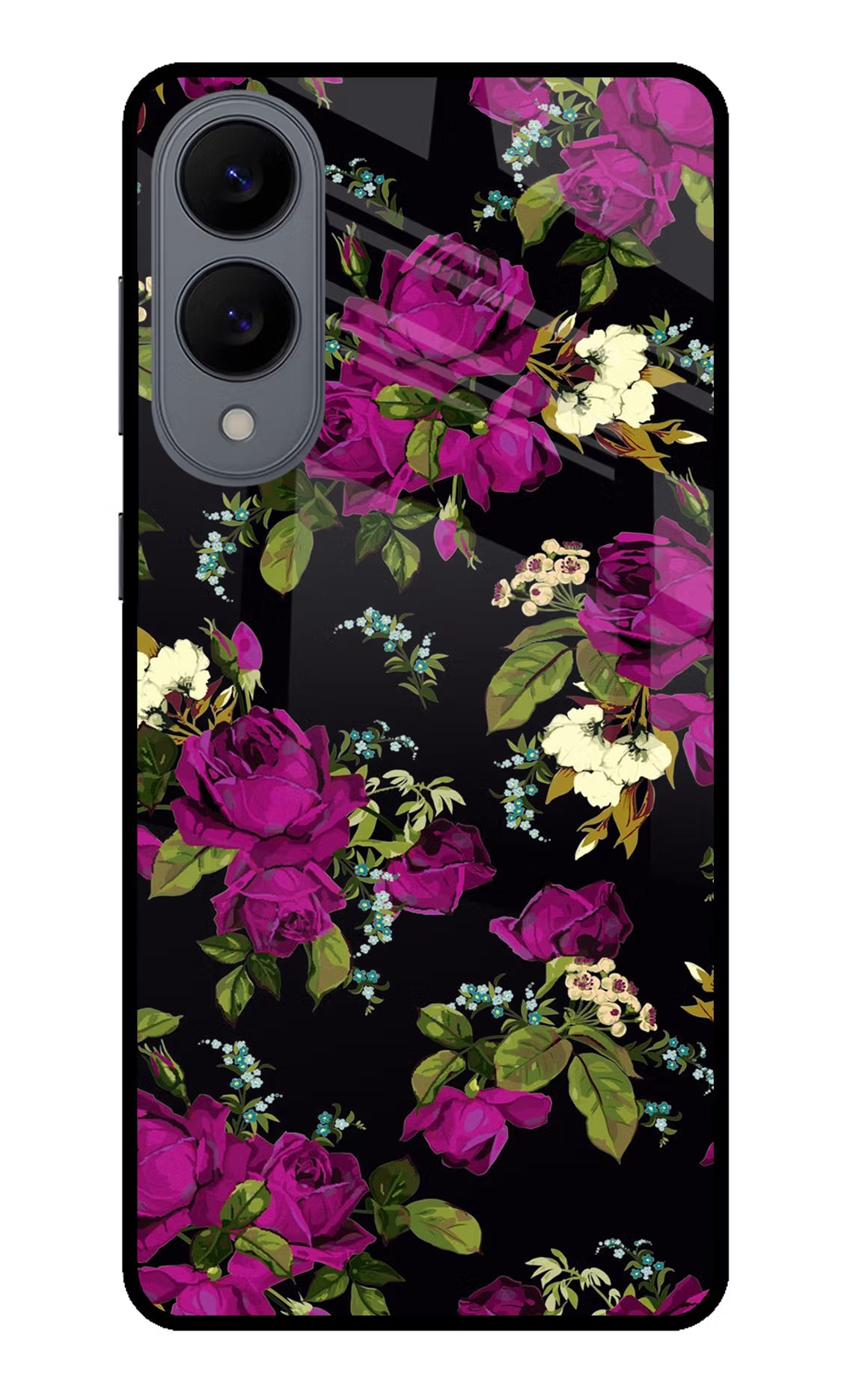 Flowers Samsung S25 Edge Glass Case Back Cover by Casekaro