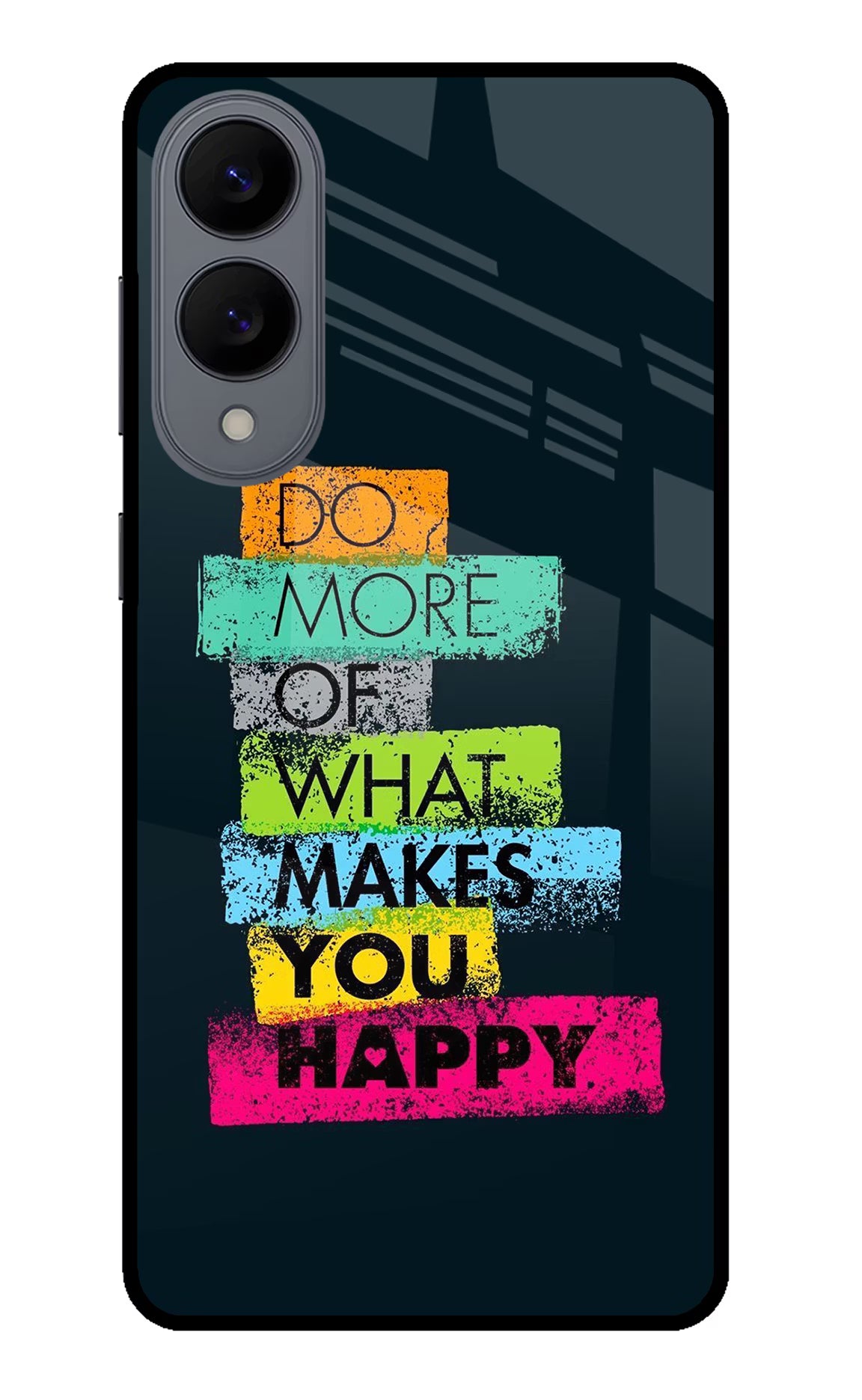 Do More Of What Makes You Happy Samsung S25 Edge Glass Case Back Cover by Casekaro