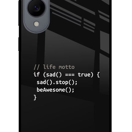 Life Motto Code Samsung S25 Edge Glass Case