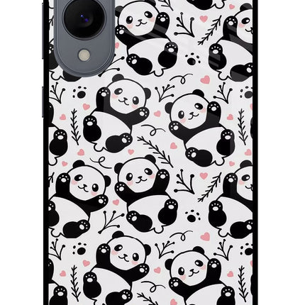 Cute Panda Samsung S25 Edge Glass Case