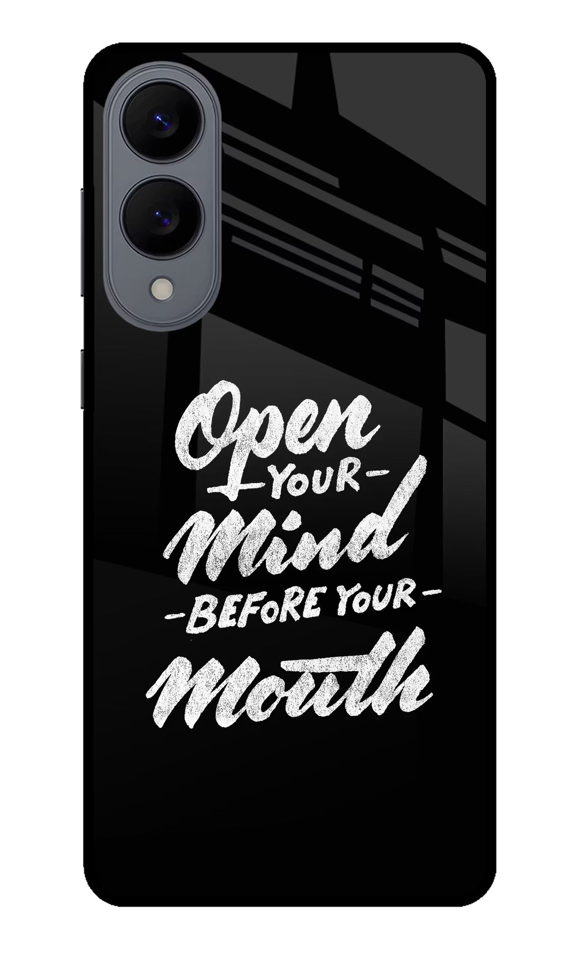 Open Your Mind Before Your Mouth Samsung S25 Edge Glass Case Back Cover by Casekaro