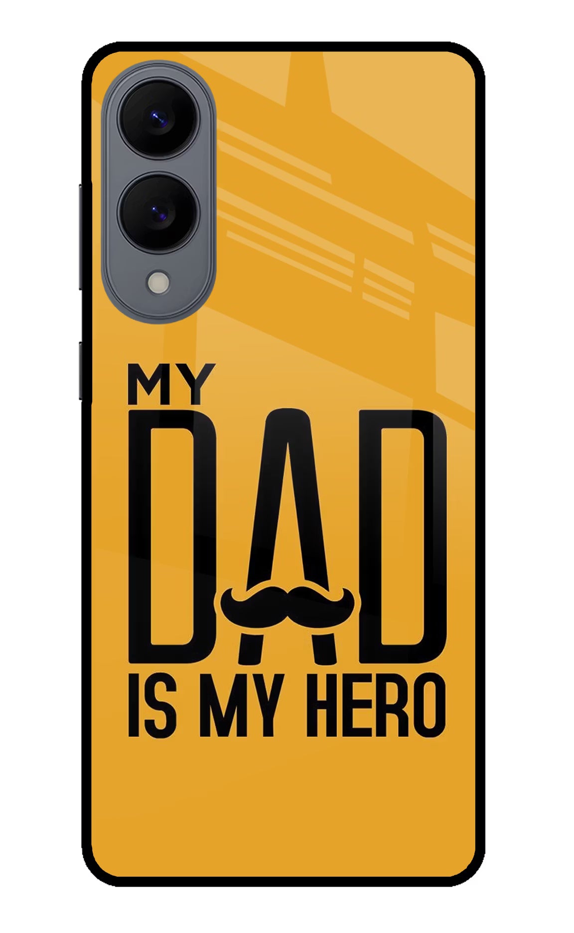 My Dad Is My Hero Samsung S25 Edge Glass Case Back Cover by Casekaro
