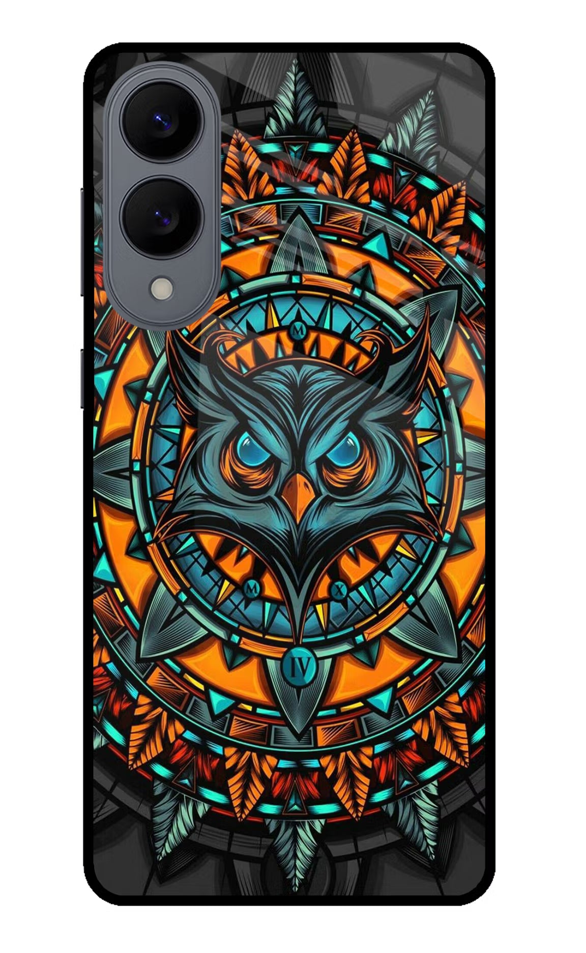 Angry Owl Art Samsung S25 Edge Glass Case Back Cover by Casekaro