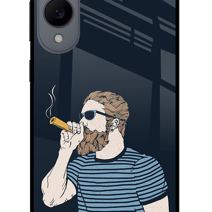 Smoking Samsung S25 Edge Glass Case Back Cover by Casekaro