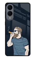 Smoking Samsung S25 Edge Glass Case Back Cover by Casekaro
