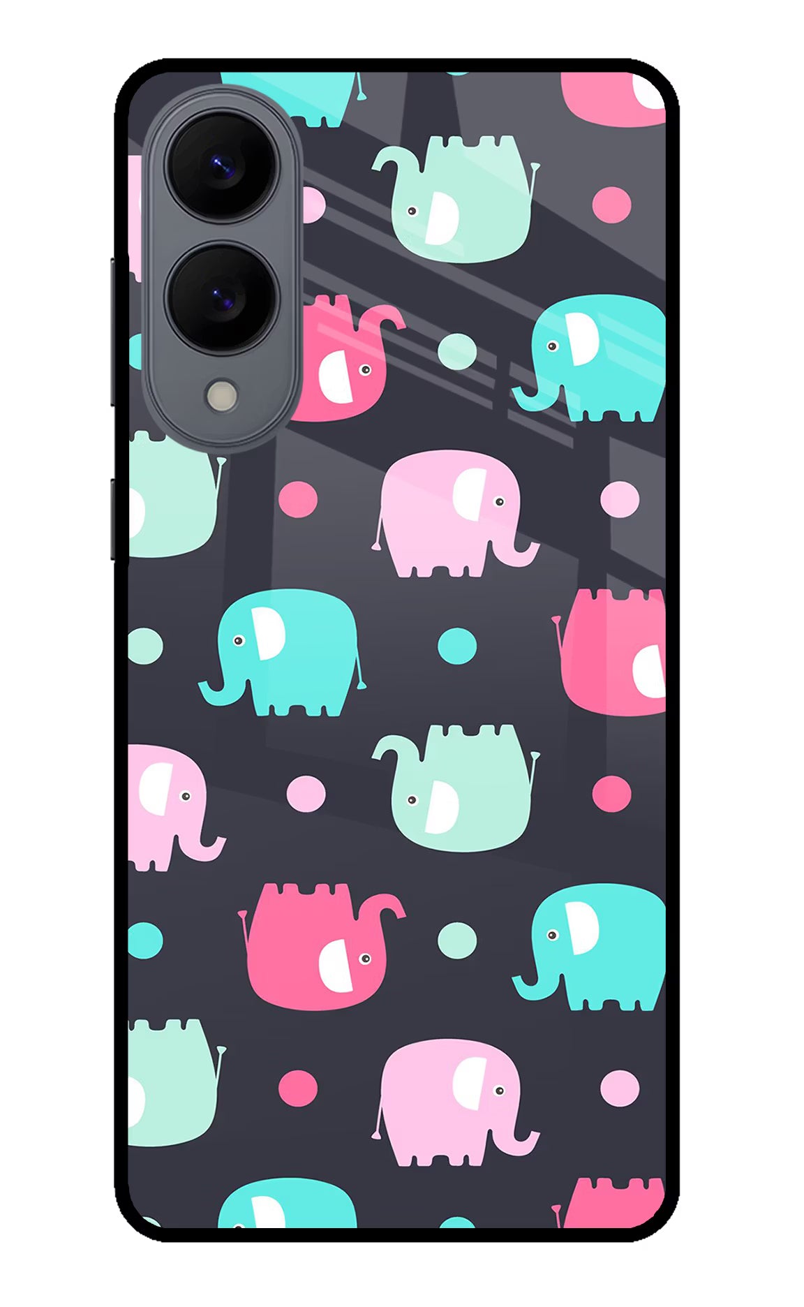 Elephants Samsung S25 Edge Glass Case Back Cover by Casekaro