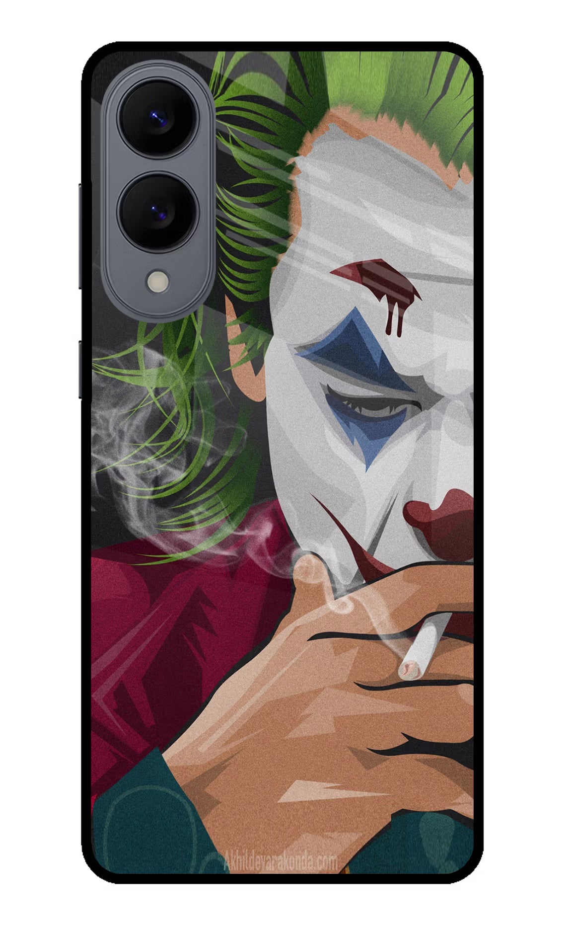 Joker Smoking Samsung S25 Edge Glass Case Back Cover by Casekaro
