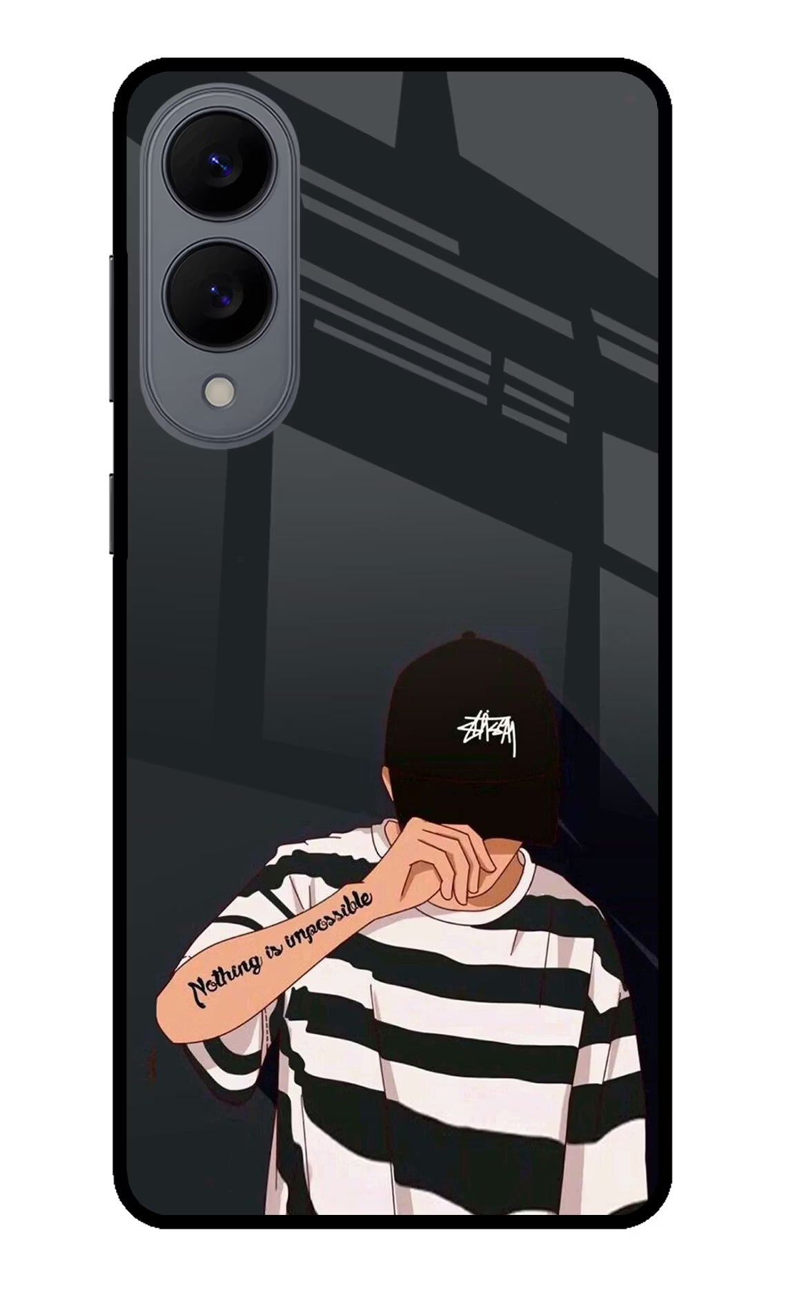 Aesthetic Boy Samsung S25 Edge Glass Case Back Cover by Casekaro