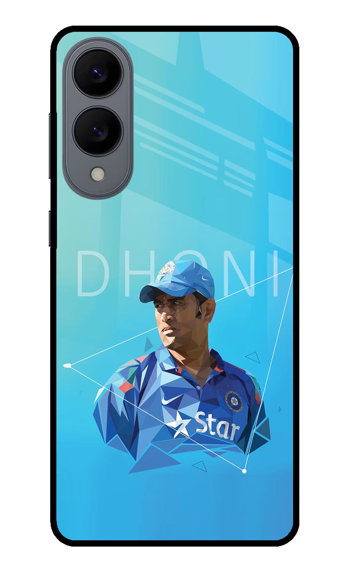 Dhoni Artwork Samsung S25 Edge Glass Case Back Cover by Casekaro