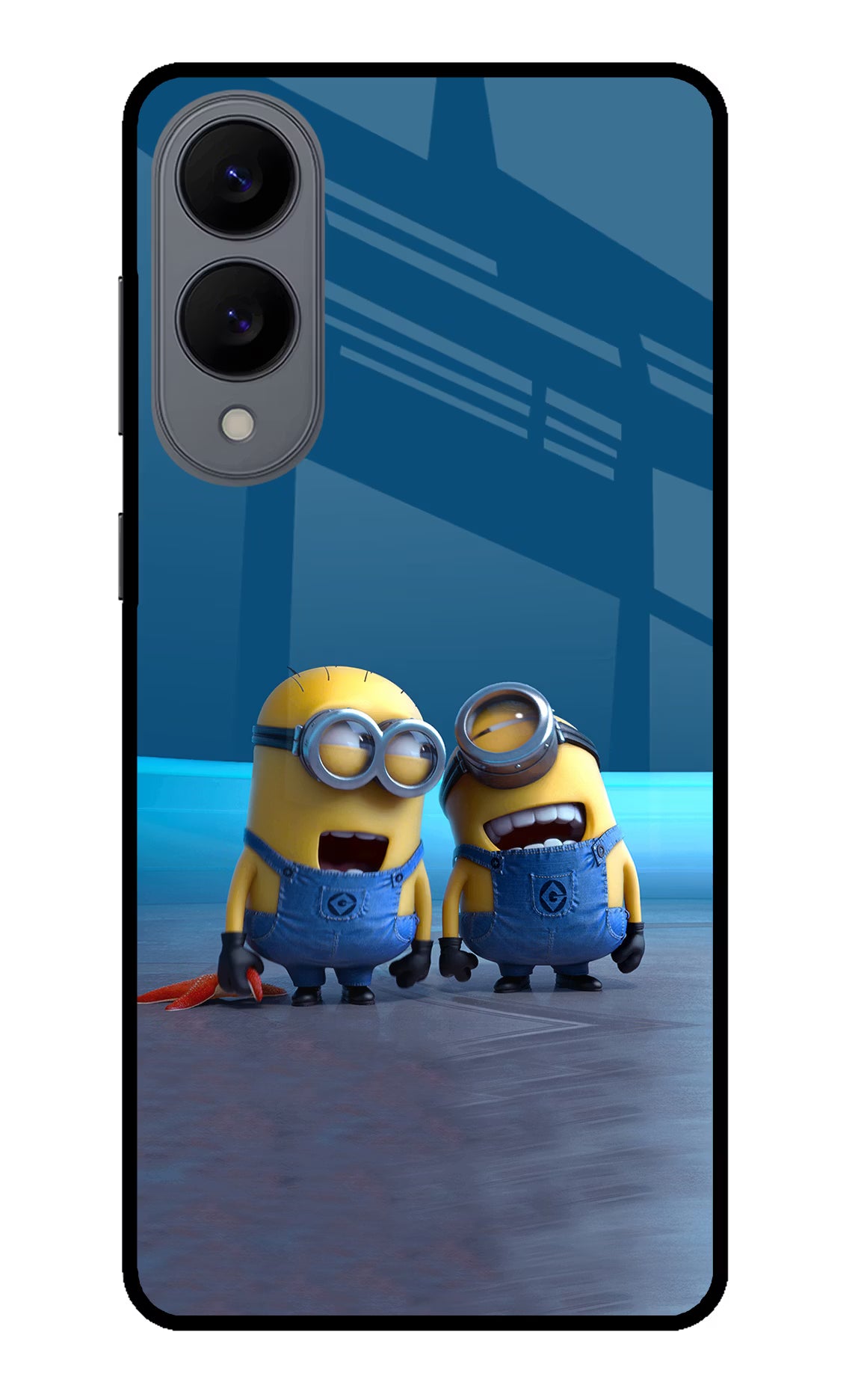 Minion Laughing Samsung S25 Edge Glass Case Back Cover by Casekaro
