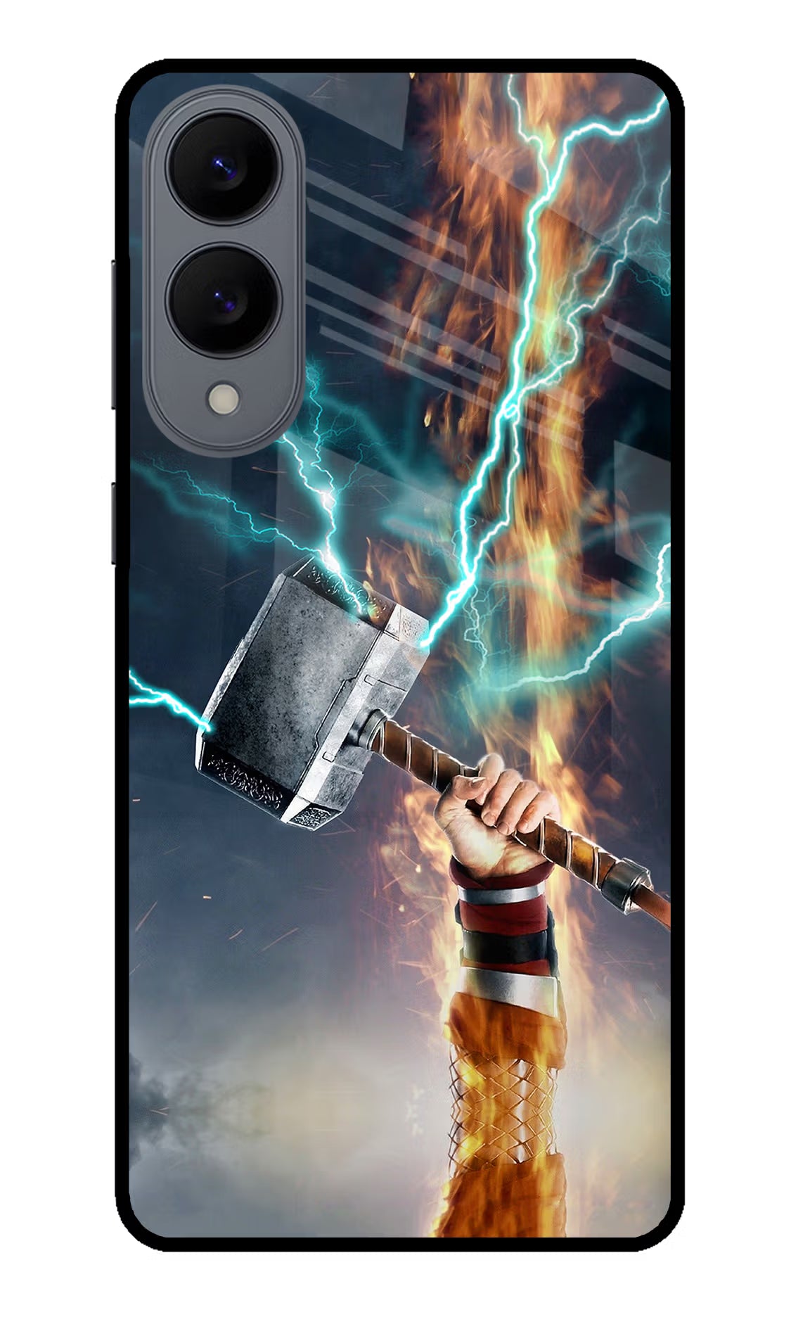 Thor Hammer Mjolnir Samsung S25 Edge Glass Case Back Cover by Casekaro