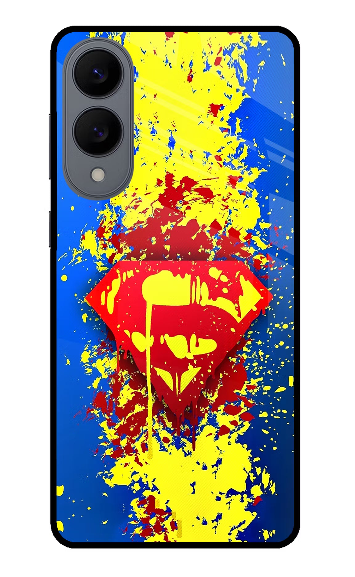Superman logo Samsung S25 Edge Glass Case Back Cover by Casekaro