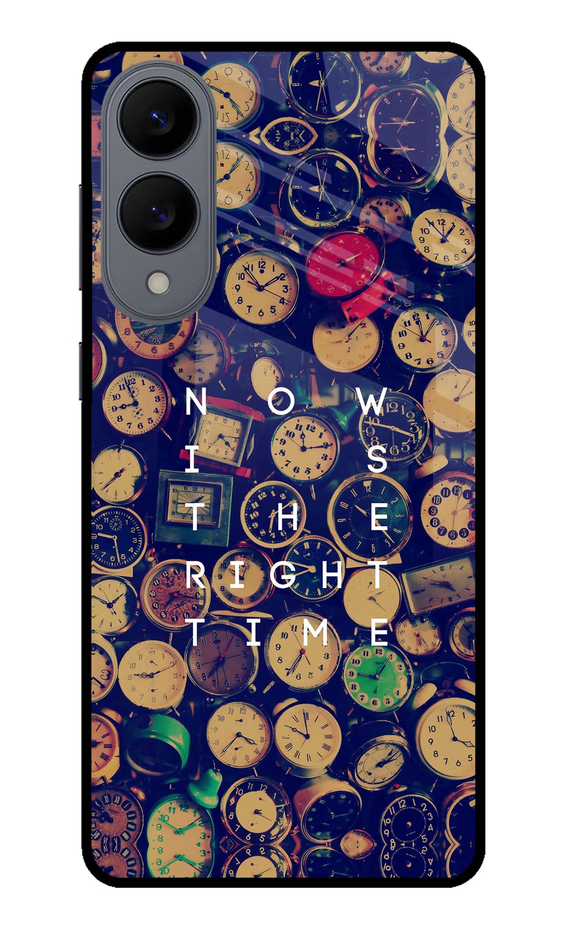 Now is the Right Time Quote Samsung S25 Edge Glass Case Back Cover by Casekaro