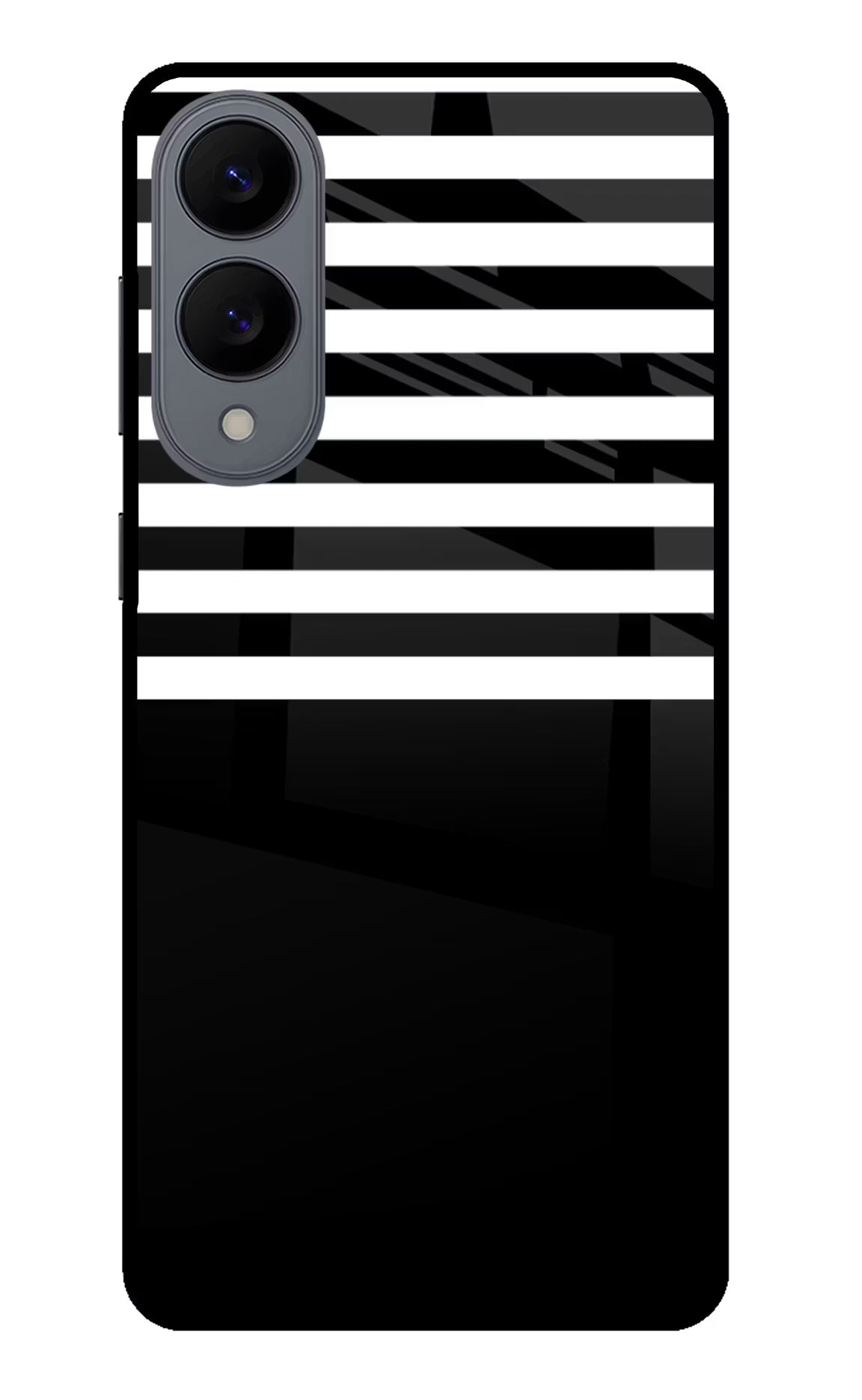 Black and White Print Samsung S25 Edge Glass Case Back Cover by Casekaro