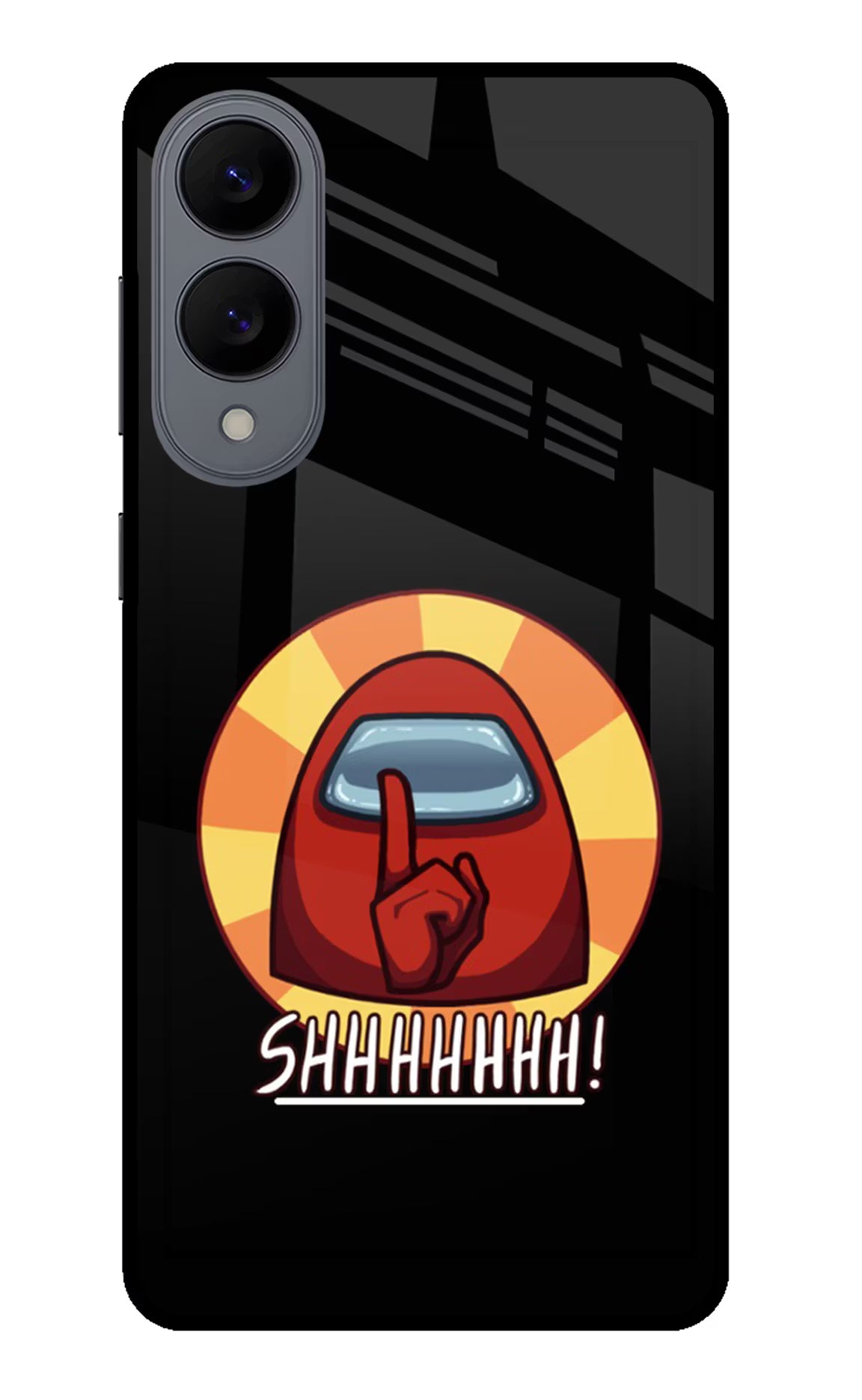 Among Us Shhh! Samsung S25 Edge Glass Case Back Cover by Casekaro