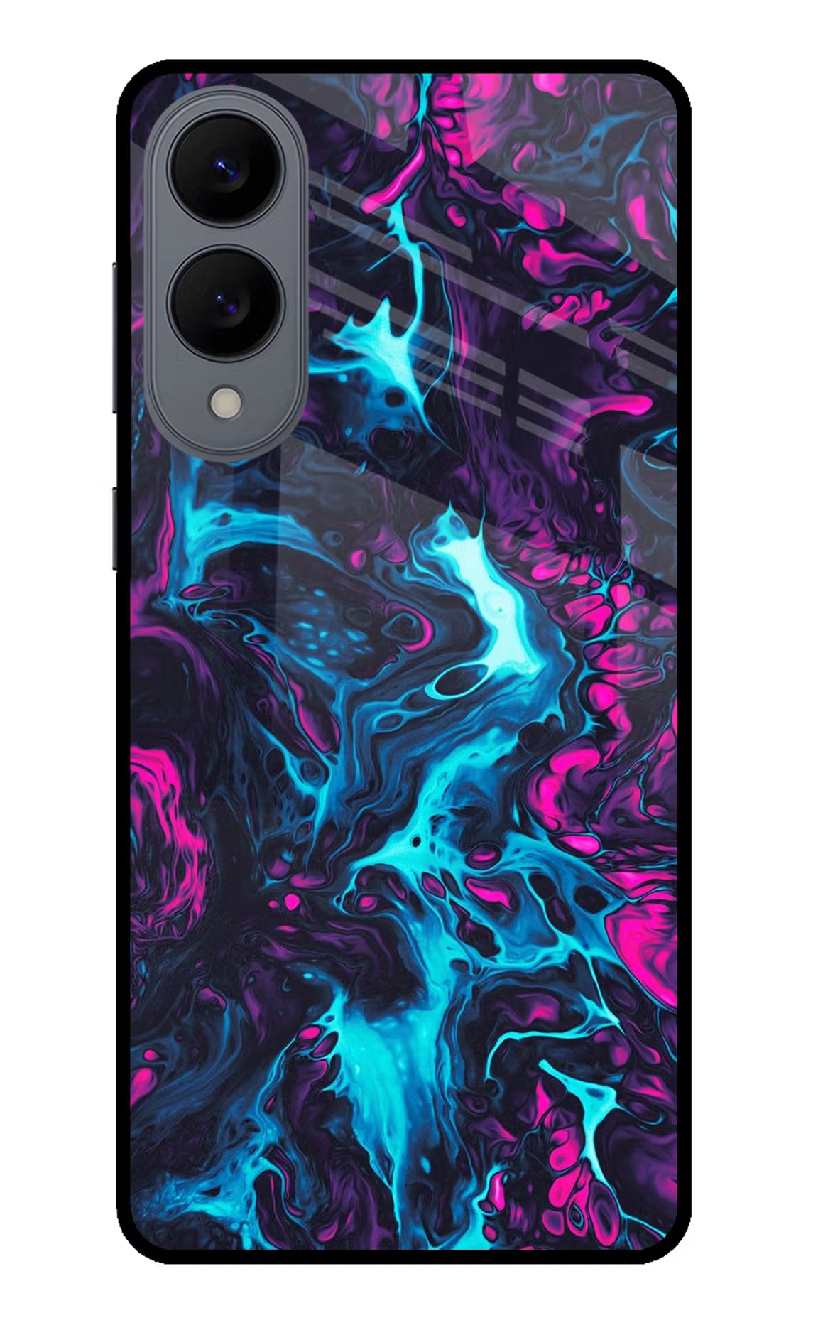 Abstract Samsung S25 Edge Glass Case Back Cover by Casekaro