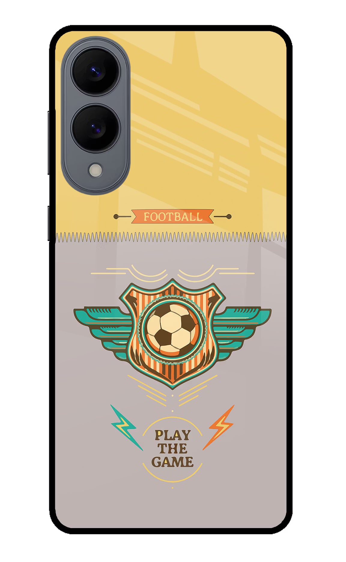 Football Samsung S25 Edge Glass Case Back Cover by Casekaro