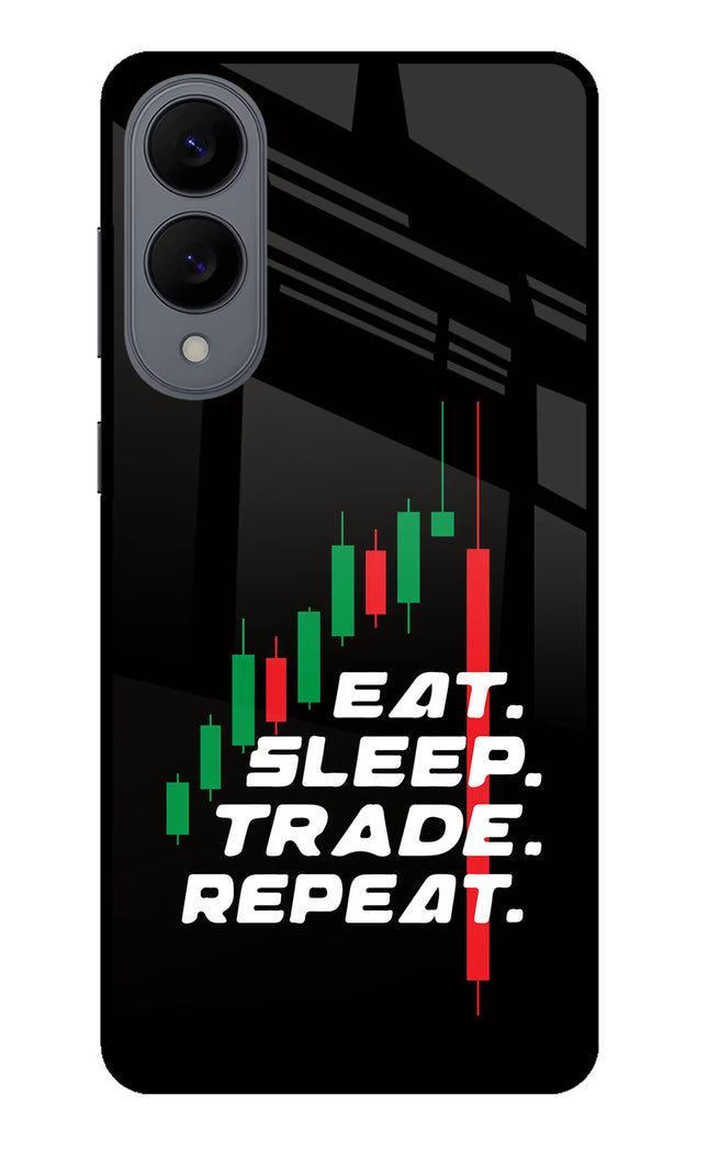 Eat Sleep Trade Repeat Samsung S25 Edge Glass Case