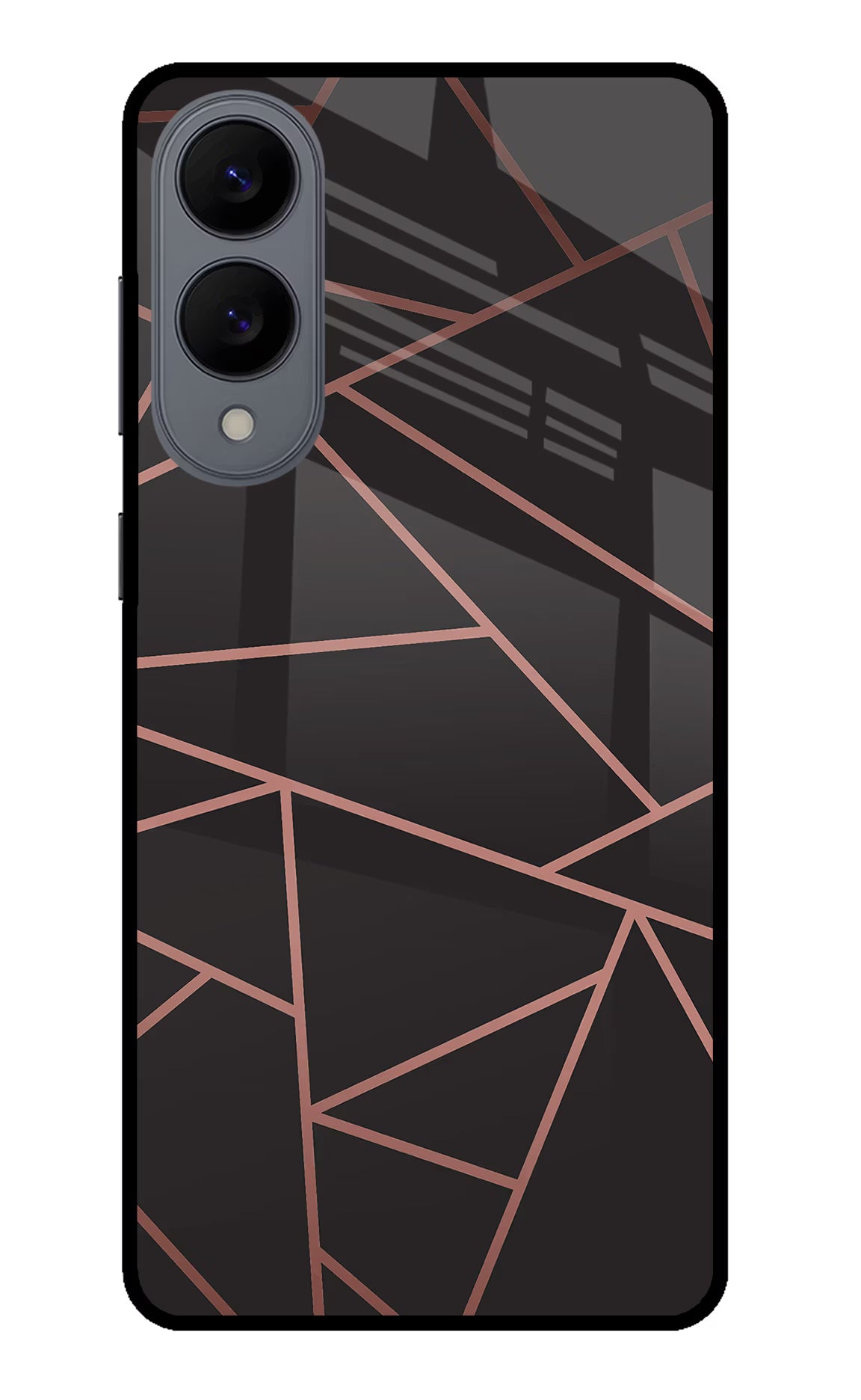 Geometric Pattern Samsung S25 Edge Glass Case Back Cover by Casekaro