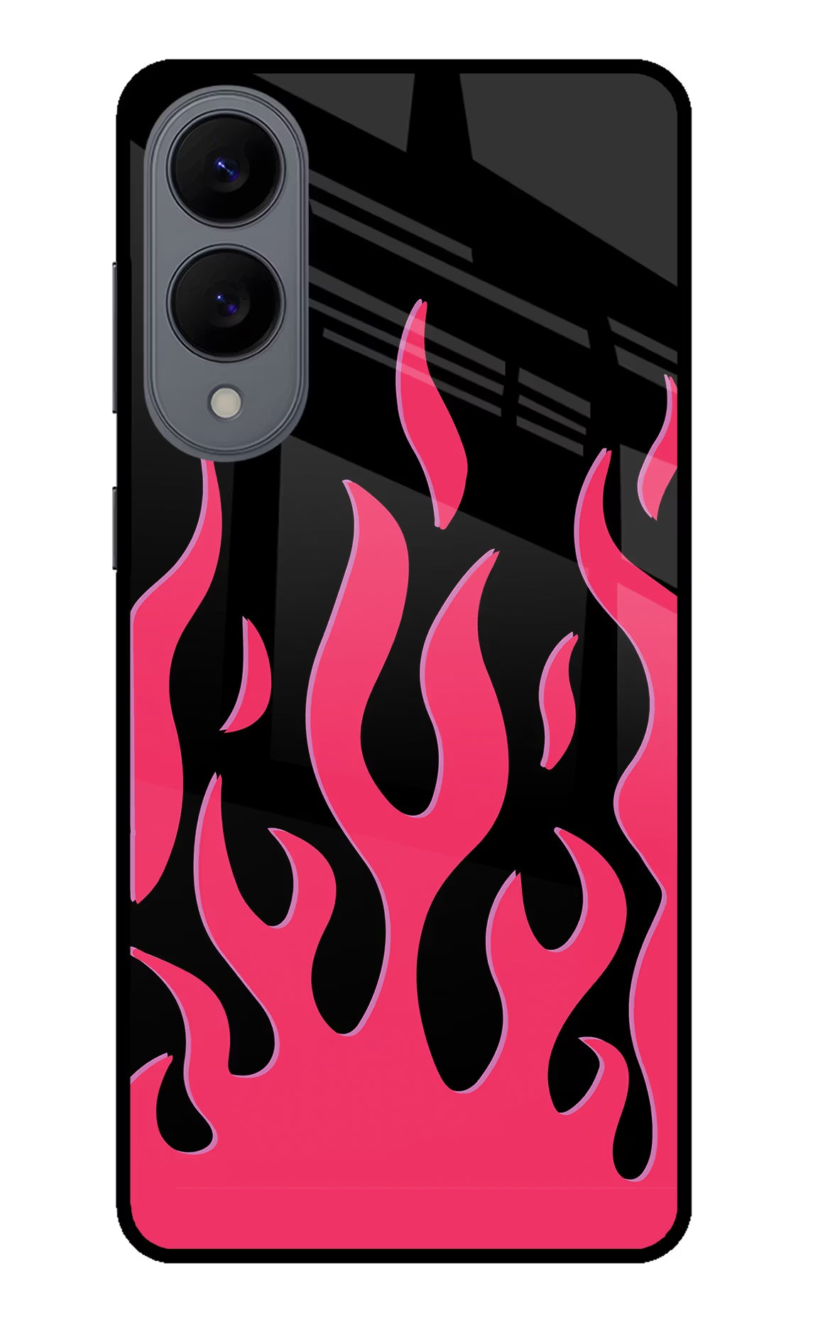 Fire Flames Samsung S25 Edge Glass Case Back Cover by Casekaro