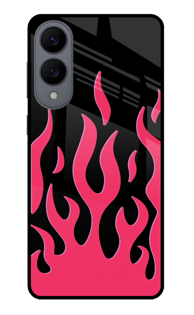 Fire Flames Samsung S25 Edge Glass Case Back Cover by Casekaro