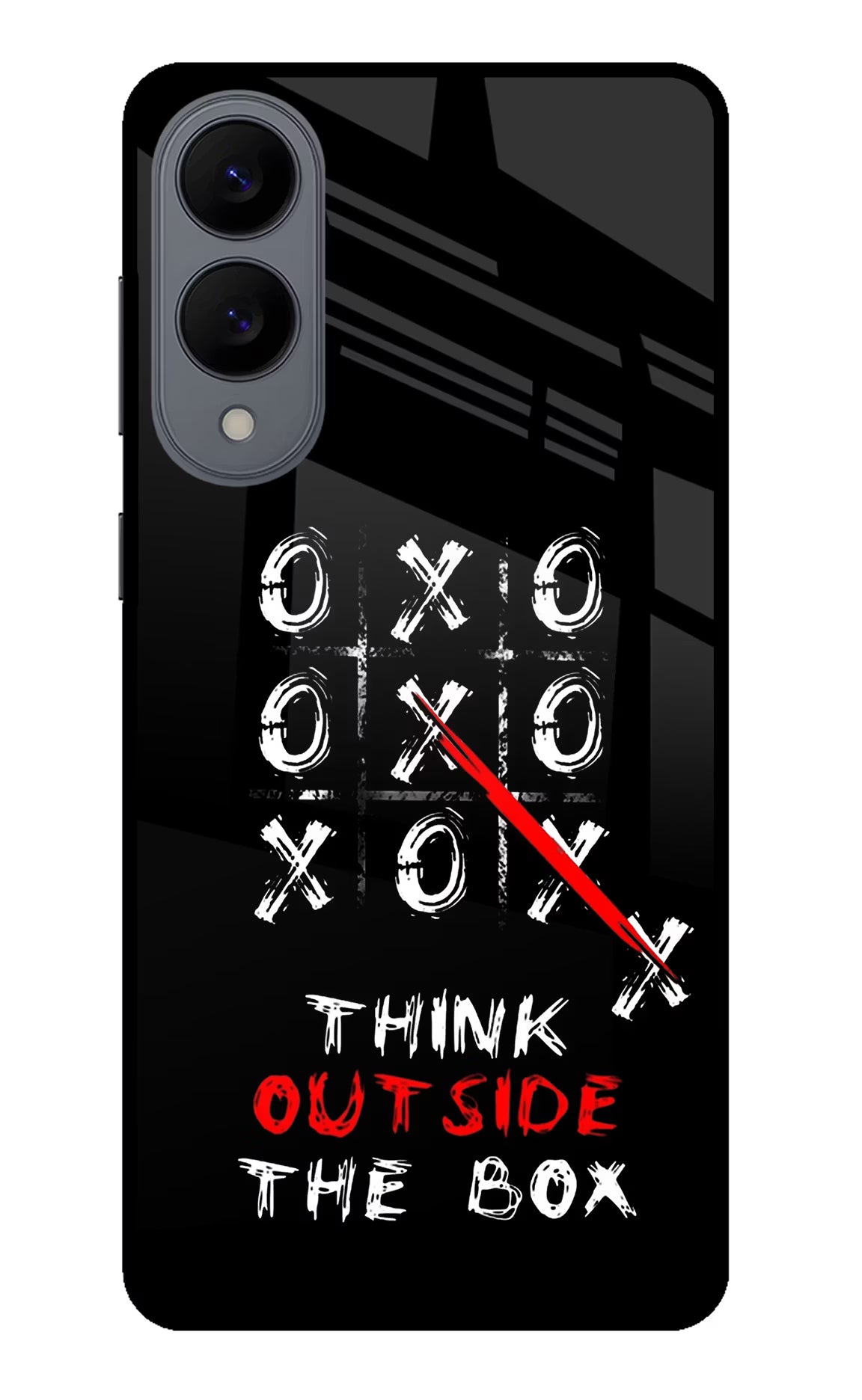 Think out of the BOX Samsung S25 Edge Glass Case Back Cover by Casekaro