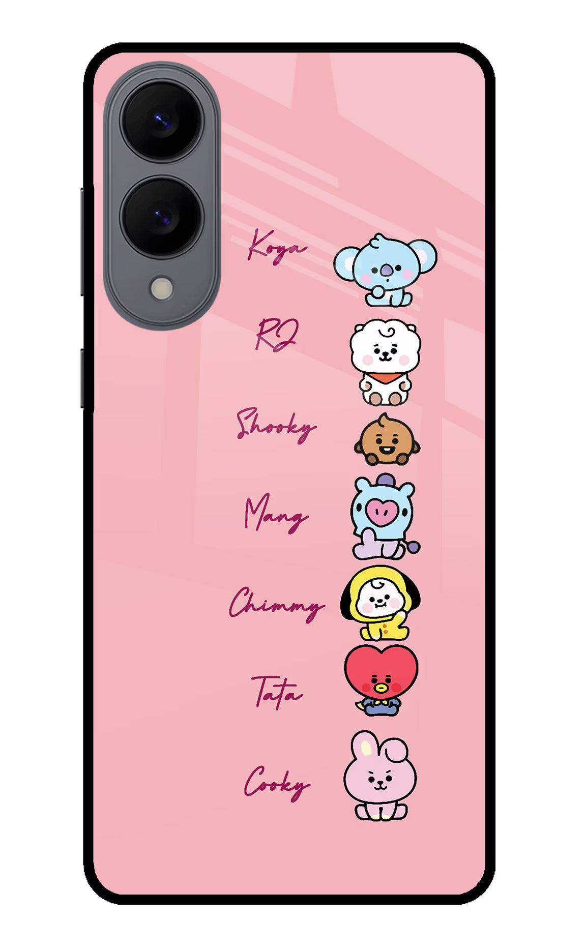 BTS names Samsung S25 Edge Glass Case Back Cover by Casekaro