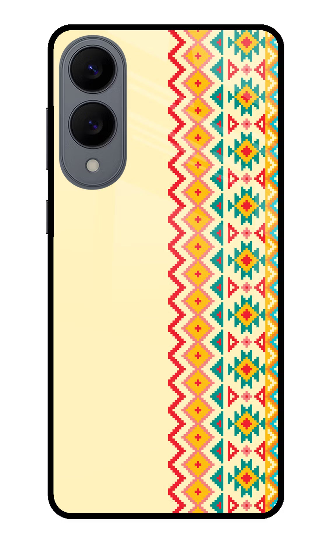 Ethnic Seamless Samsung S25 Edge Glass Case Back Cover by Casekaro