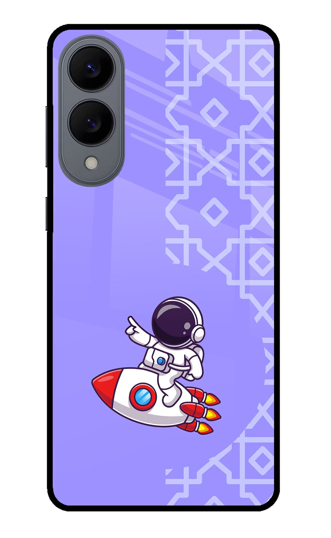 Cute Astronaut Samsung S25 Edge Glass Case