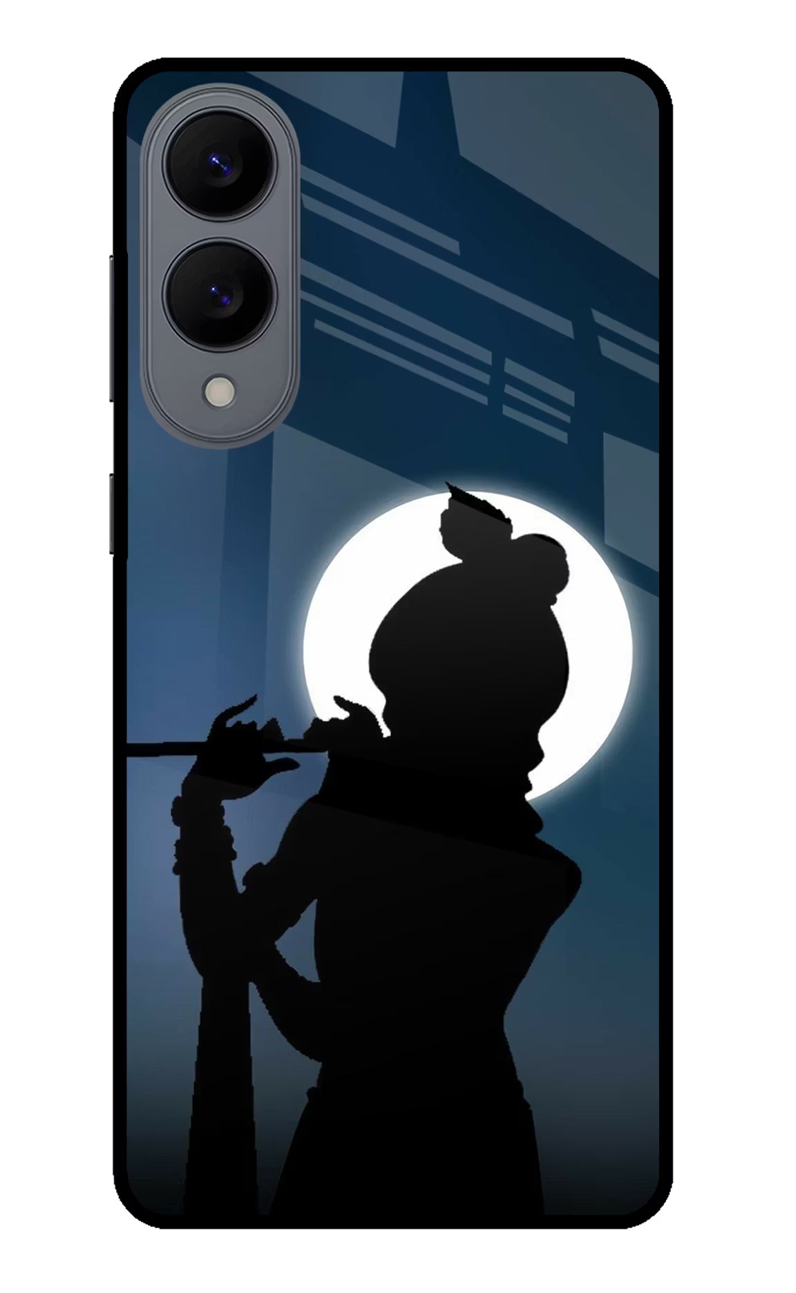 Shri Krishna Silhouette Samsung S25 Edge Glass Case Back Cover by Casekaro