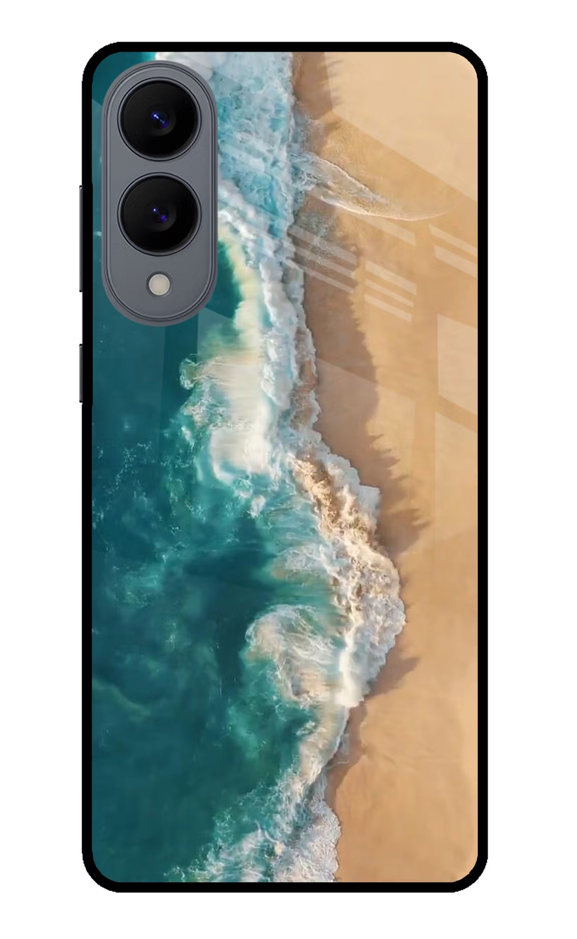 Ocean Beach Samsung S25 Edge Glass Case Back Cover by Casekaro