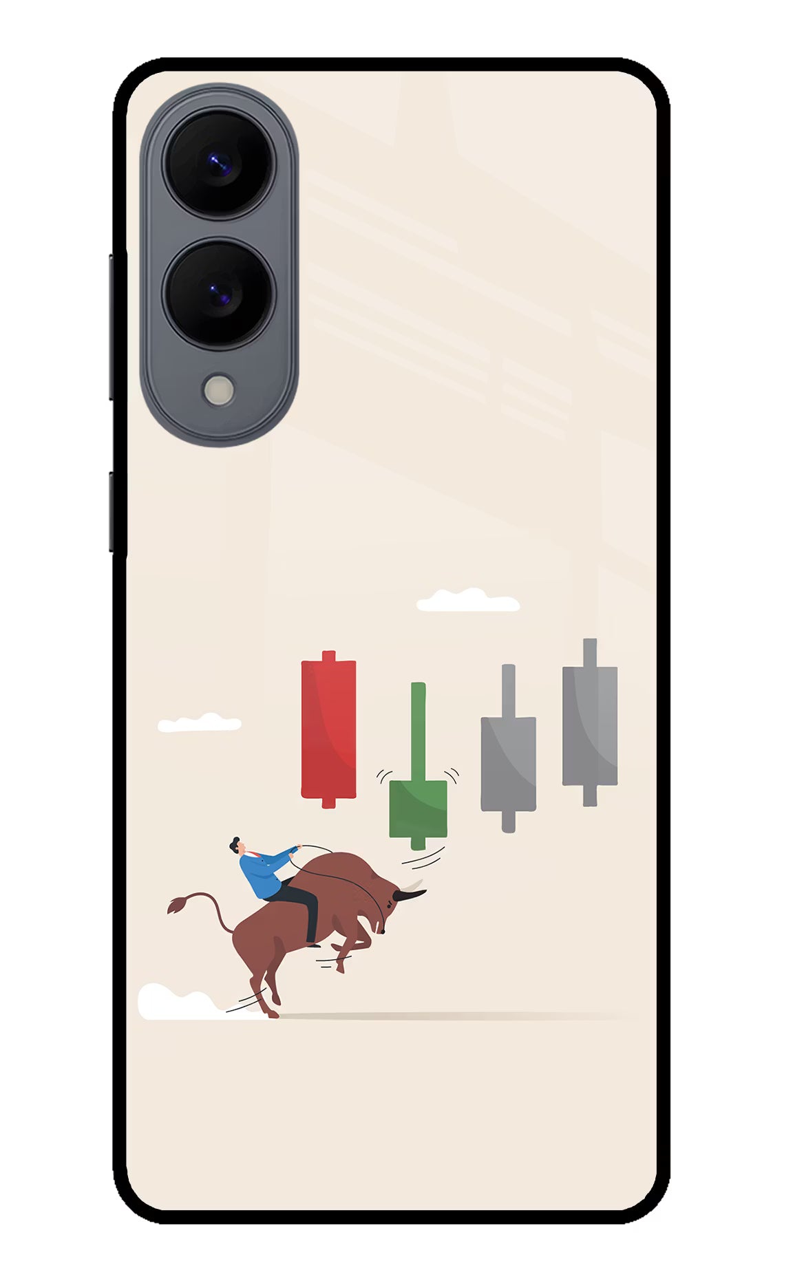 Bull Trading Momentum Samsung S25 Edge Glass Case Back Cover by Casekaro