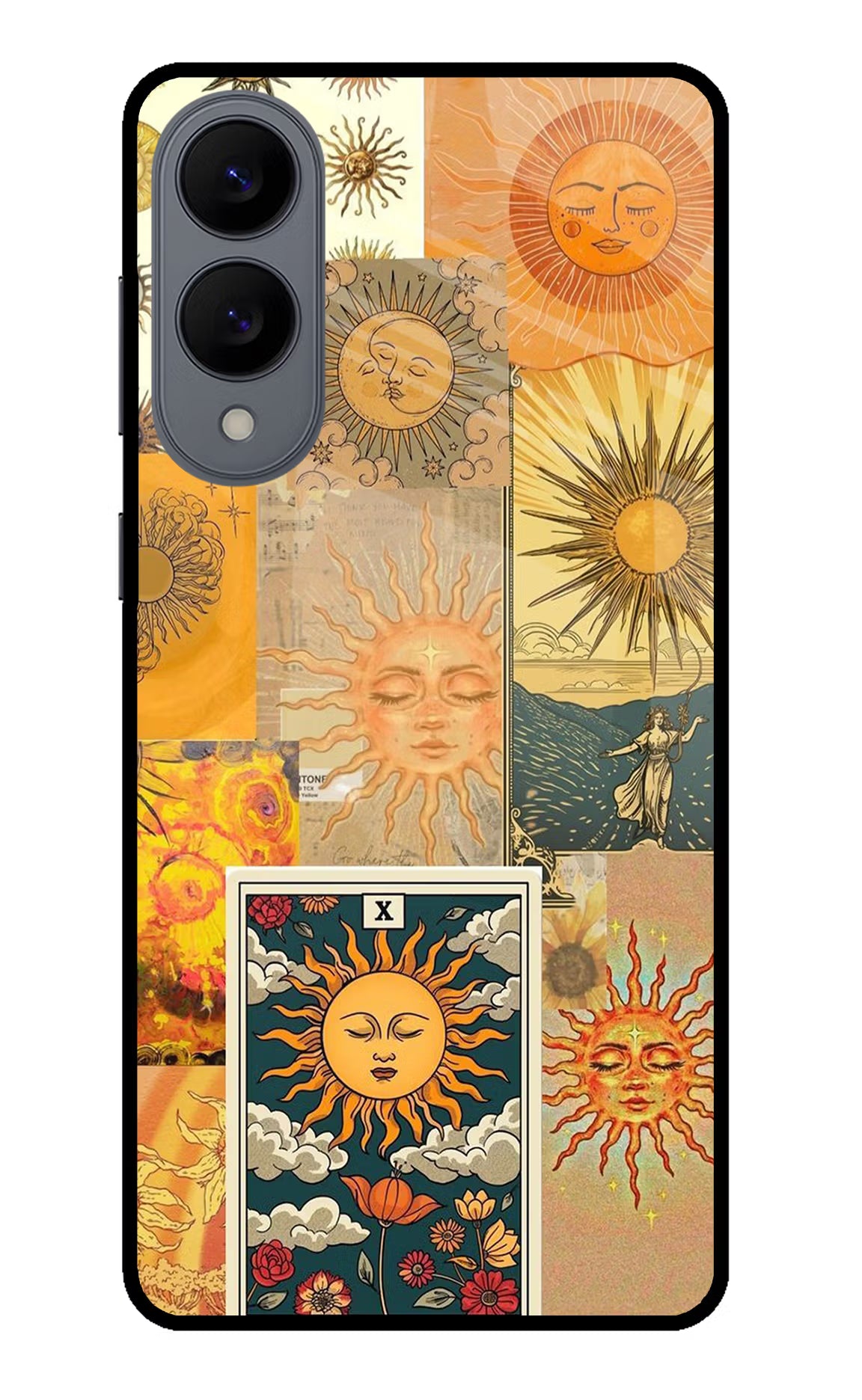 Sun Samsung S25 Edge Glass Case Back Cover by Casekaro