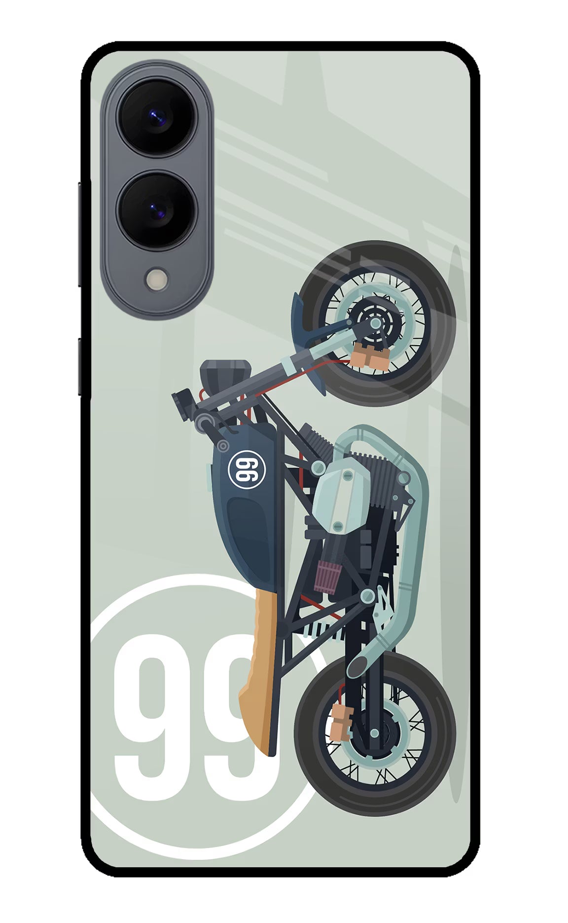 Classic Cafe Racer 99 Samsung S25 Edge Glass Case Back Cover by Casekaro