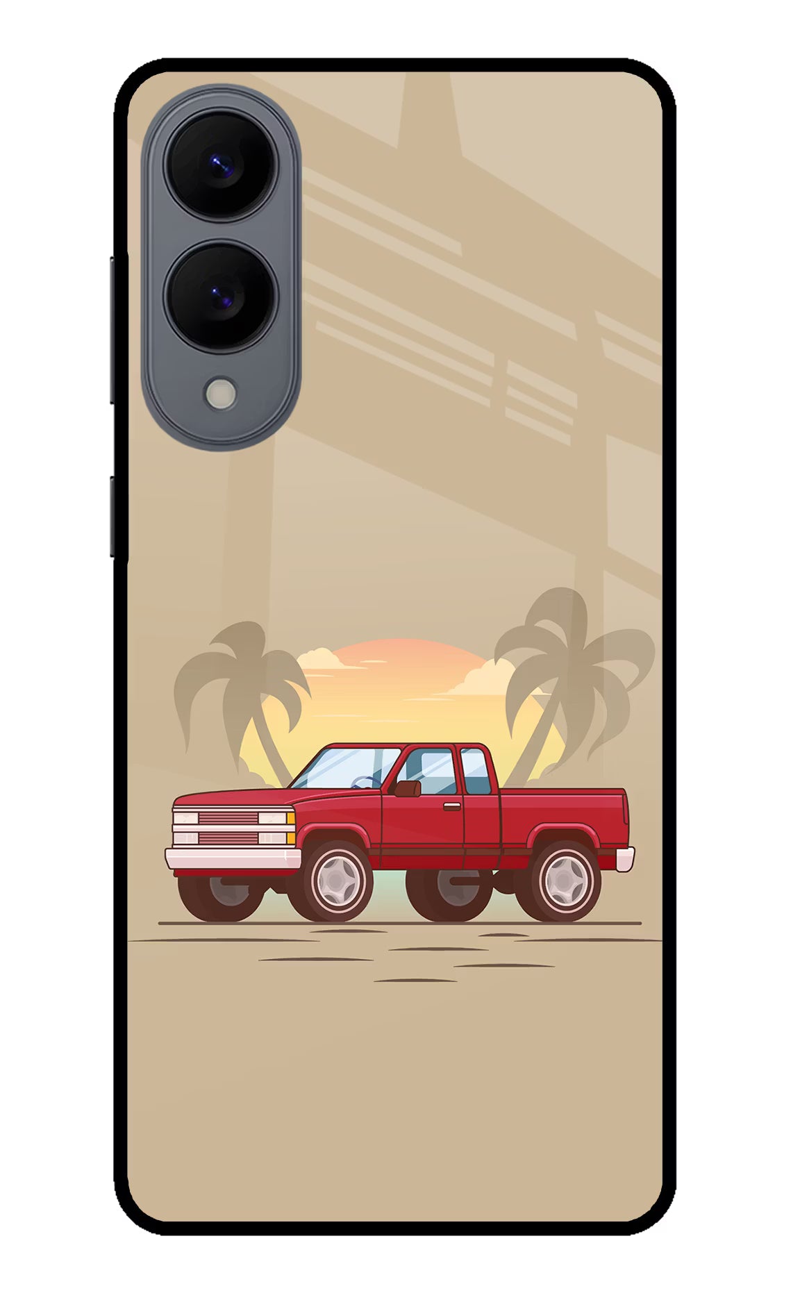 Desert Classic Drive Samsung S25 Edge Glass Case Back Cover by Casekaro