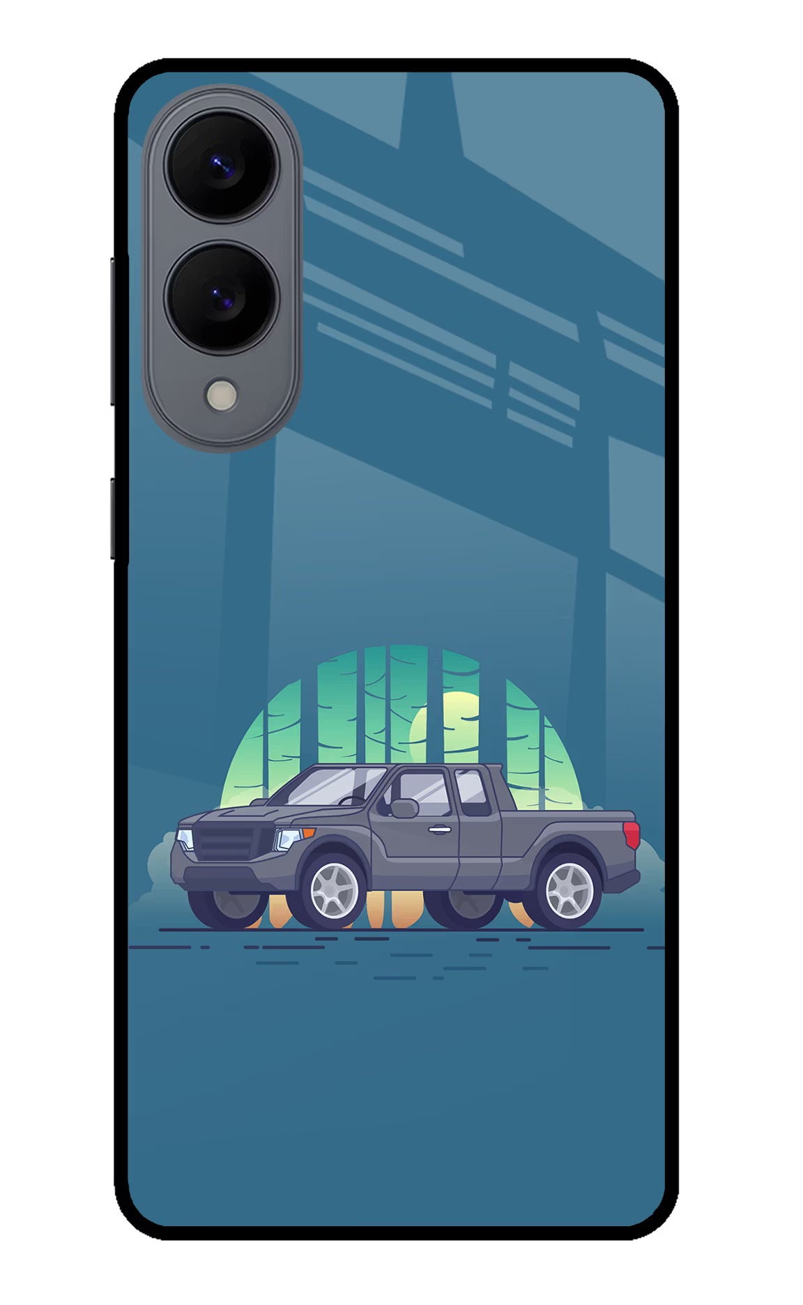 Retro Garage Vibe Samsung S25 Edge Glass Case Back Cover by Casekaro