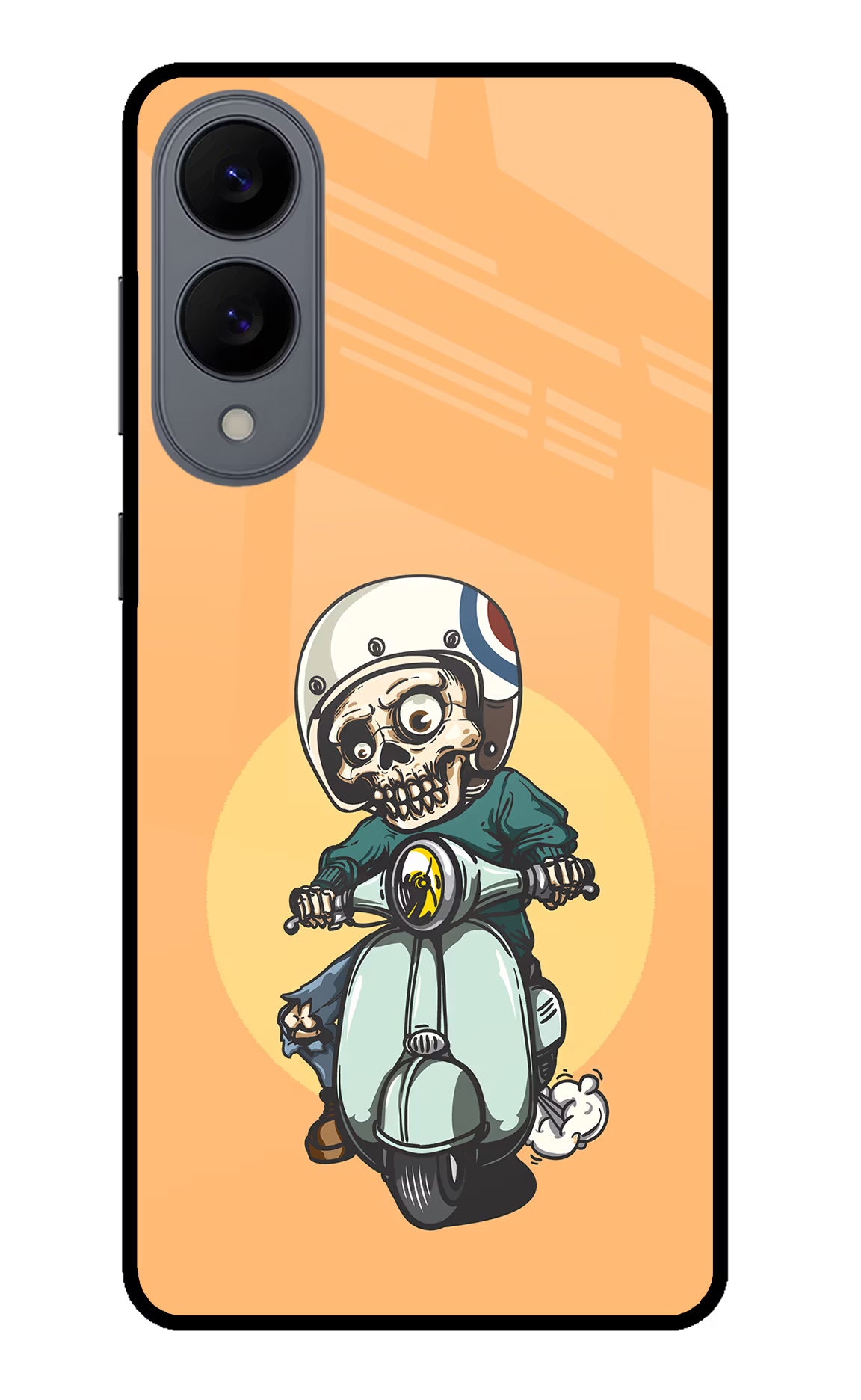 Undead Biker Samsung S25 Edge Glass Case Back Cover by Casekaro