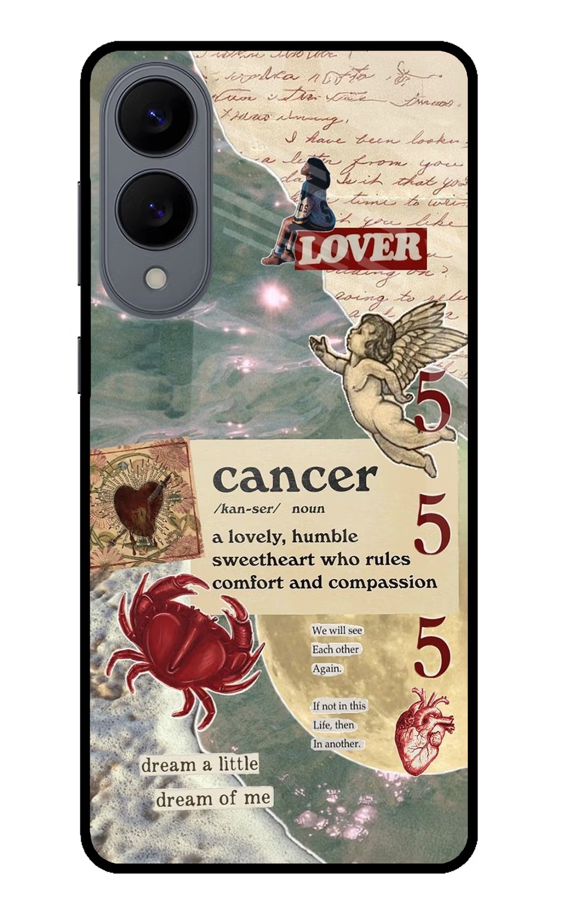 Cancer Zodiac Samsung S25 Edge Glass Case Back Cover by Casekaro