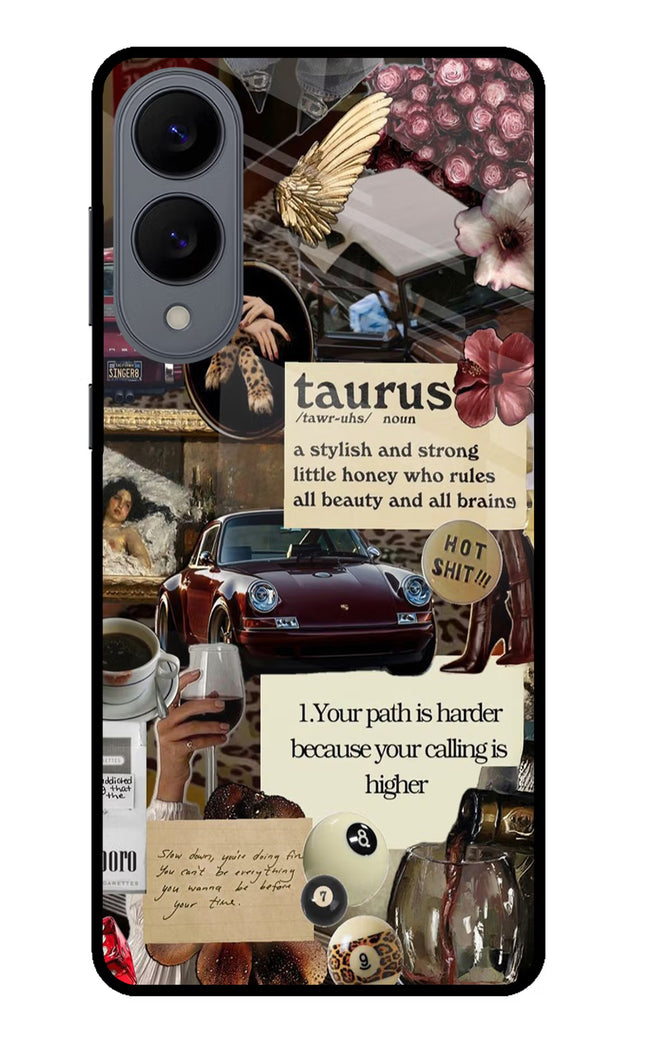 Taurus Zodiac Samsung S25 Edge Glass Case Back Cover by Casekaro