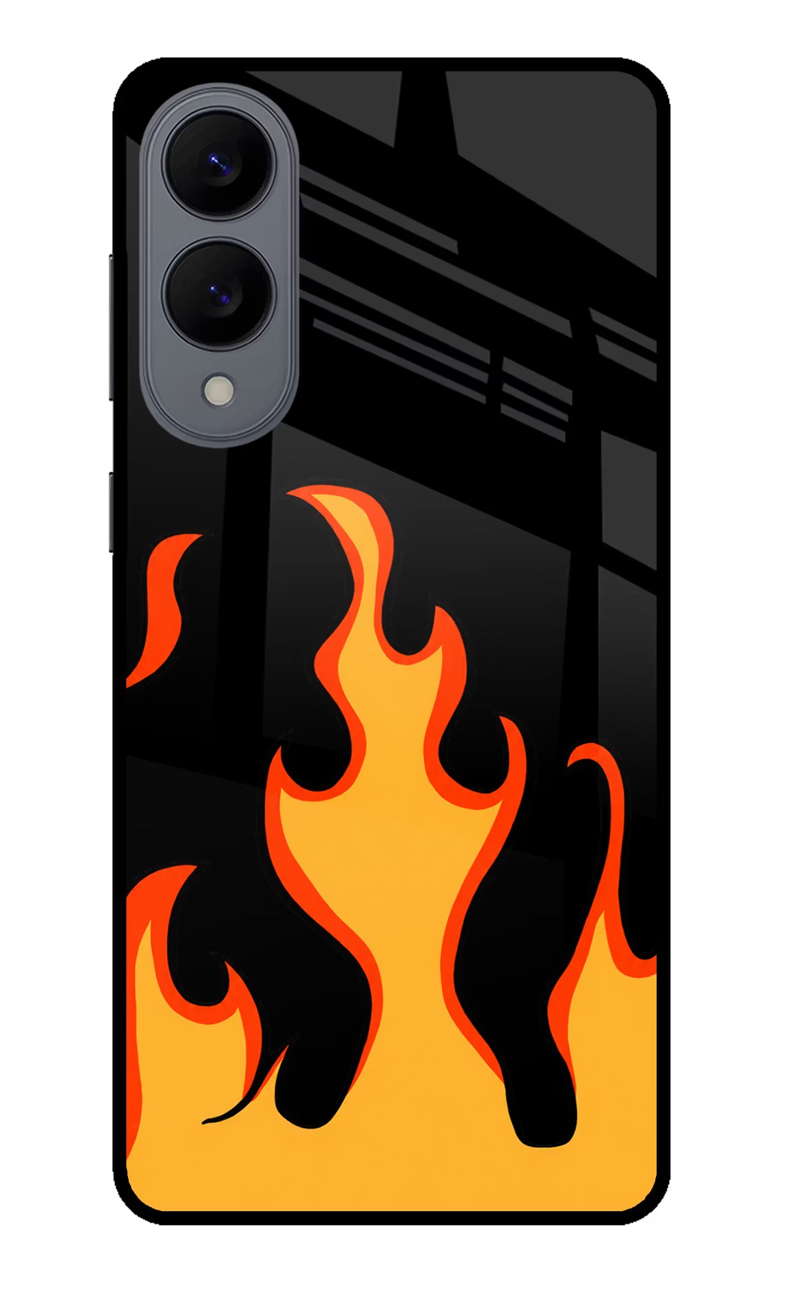 Fired Up – Black Samsung S25 Edge Glass Case